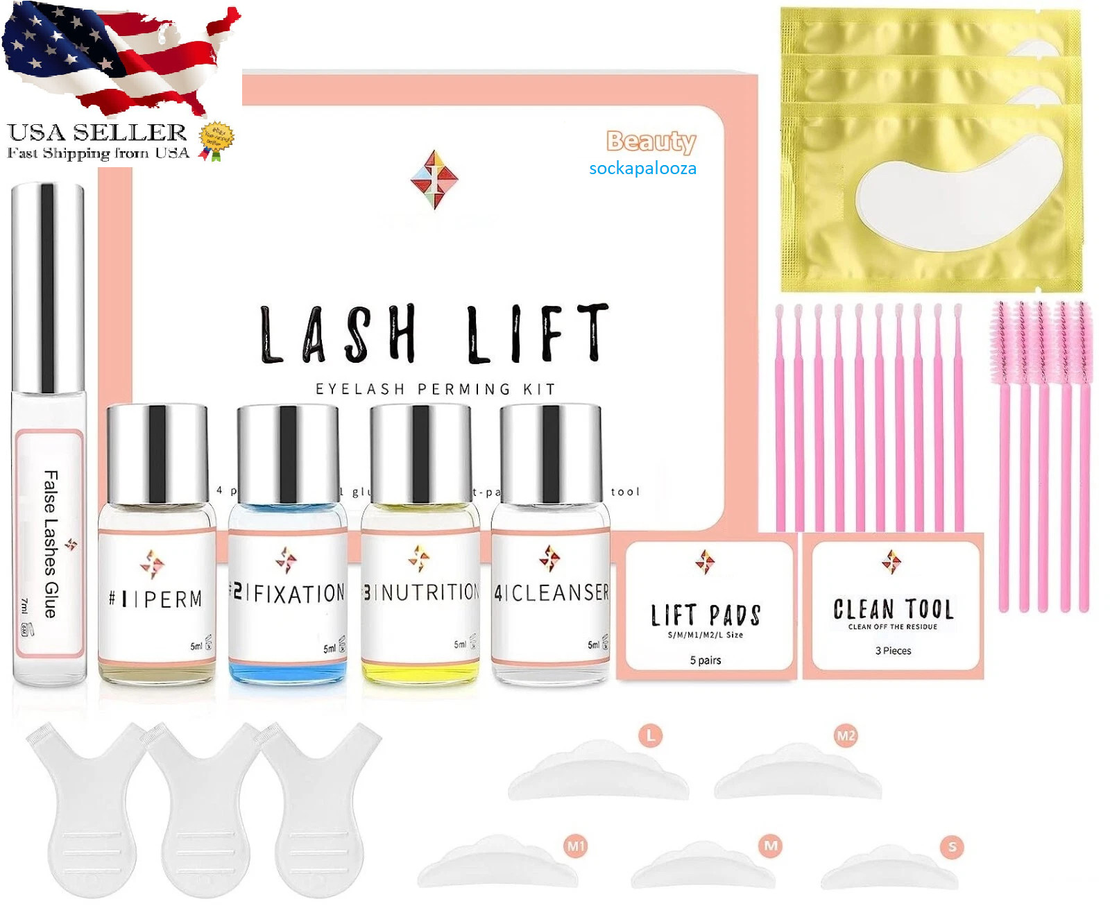 Upgraded 8 in 1 Complete Lash Lift Perming Eyelash Extension Kit ICONSIGN SEALED