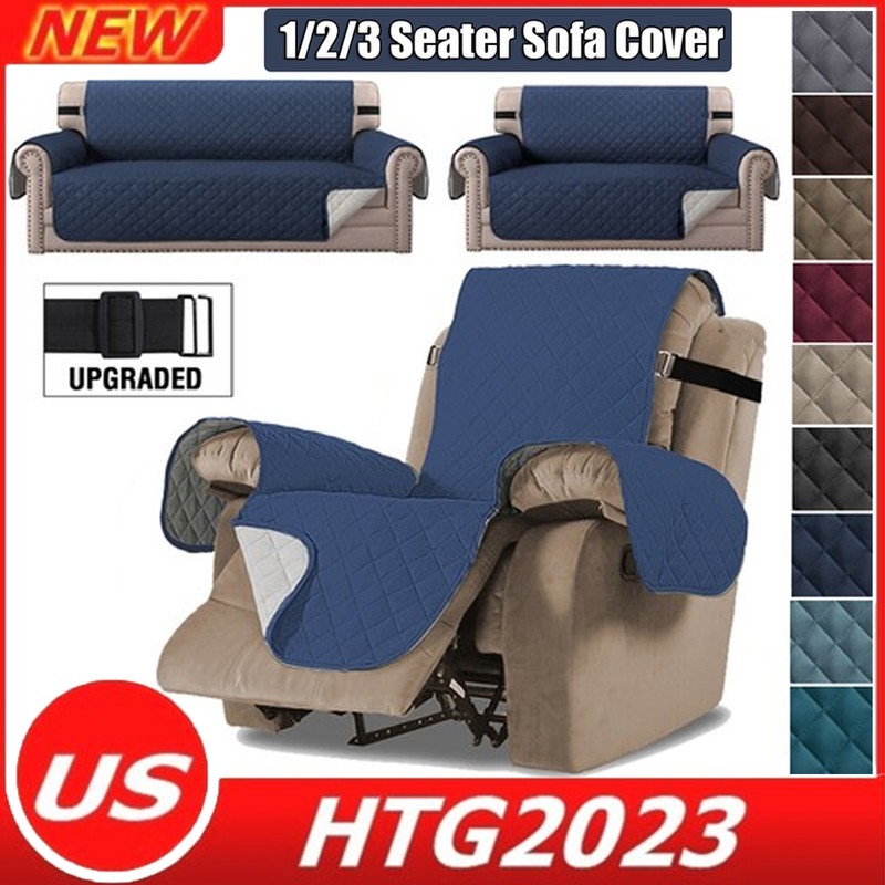 1/2/3 Seater Quilted Sofa Cover Waterproof Non Slip Couch Pet Protector Mat