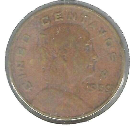 1959 Mexico Circulated Five Centavo Coin