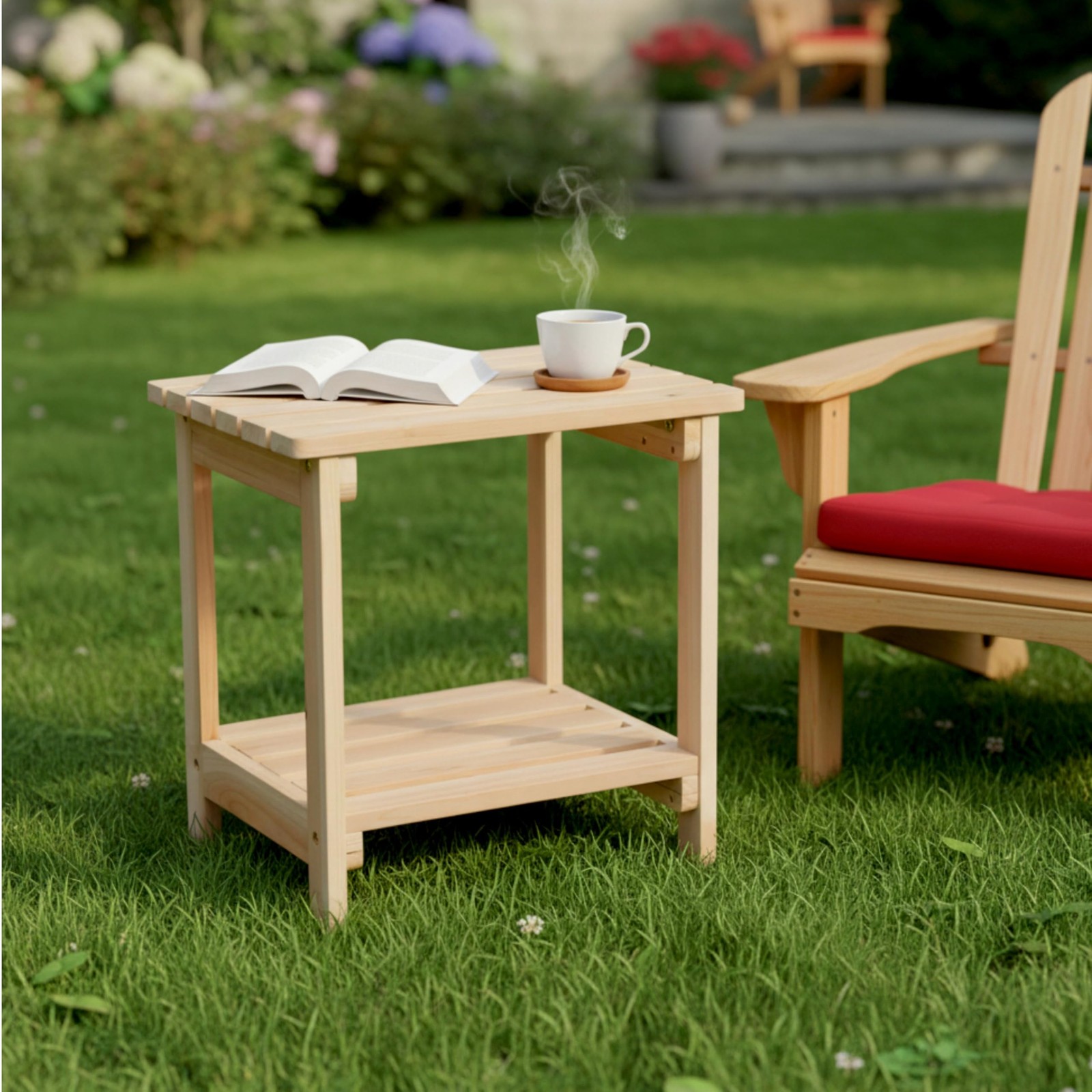 Shine Company Providence Rectangular Side Table – Natural