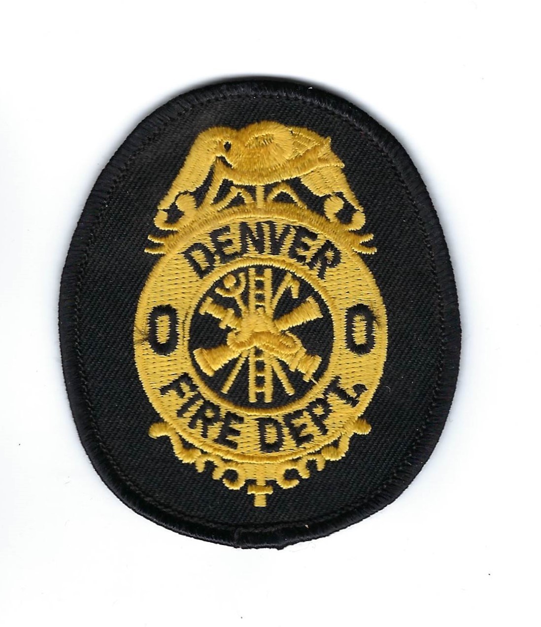 *HTF* Denver Colorado CO Fire Dept. *GOLD* badge-style patch - NEW!