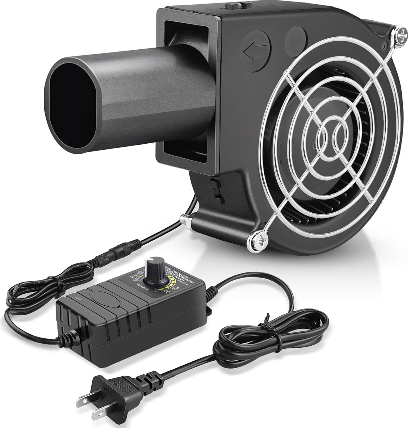 GDSTIME 97Mm 12V BBQ Blower Fan W/Variable Speed Controller 110V 120V AC | Dual