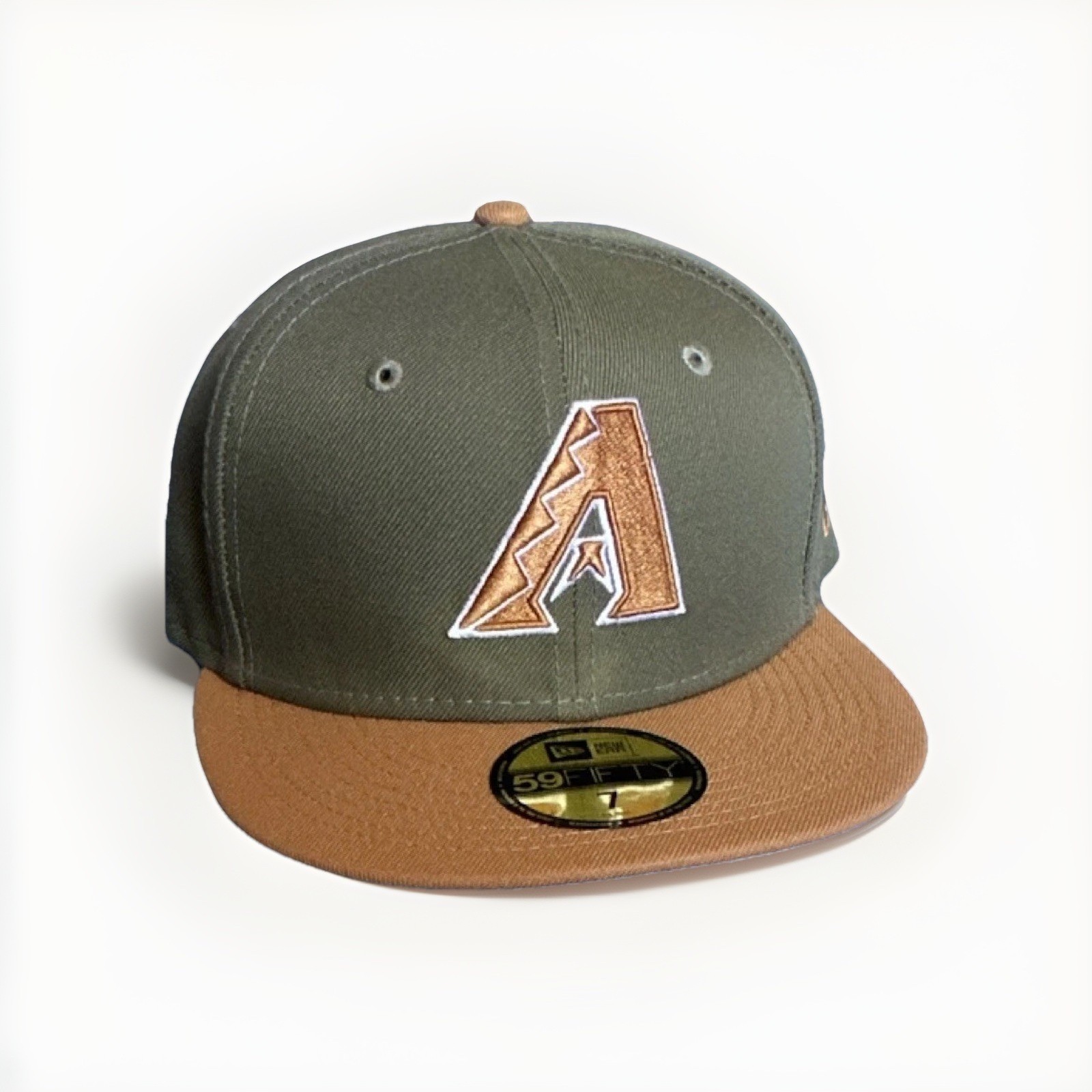 AUTHENTIC New Era Arizona Diamondbacks 59FIFTY Fitted Hat Green/Brown Size 7
