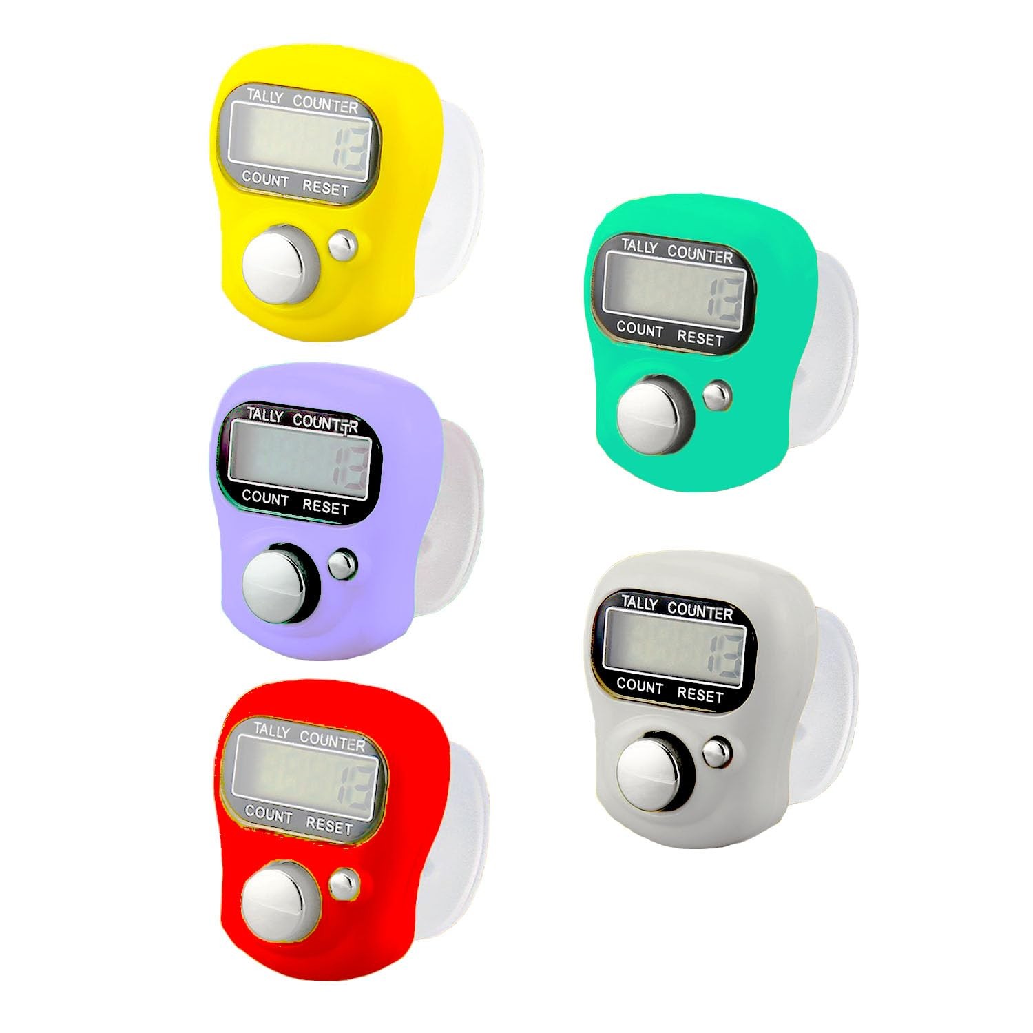 Electronic Finger Counter, Mini LCD Digital Display Hand Tally Counter 5pcs