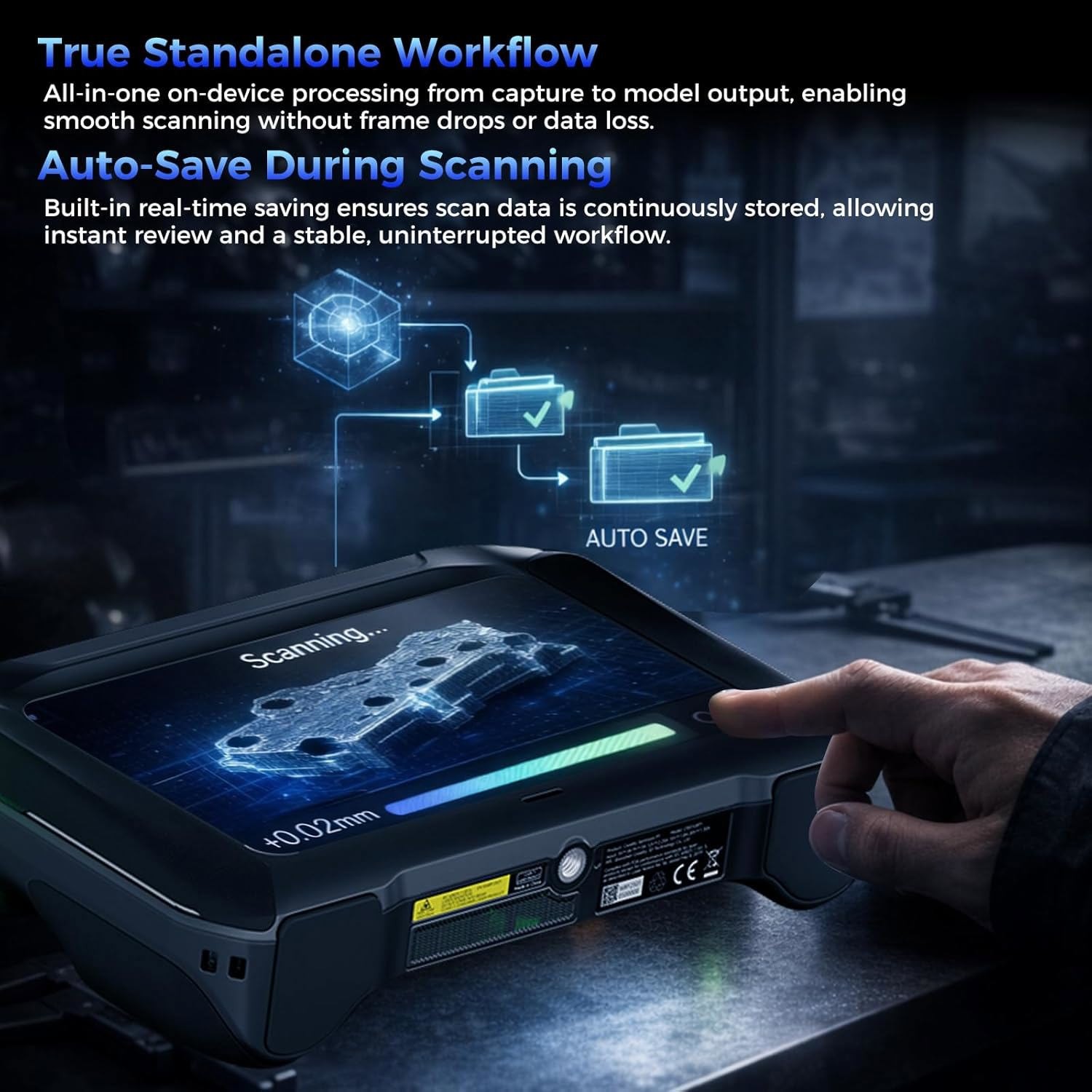 Creality Sermoon P1 Wireless 3D Scanner High-Speed Scanning Blue Laser&NIR Light