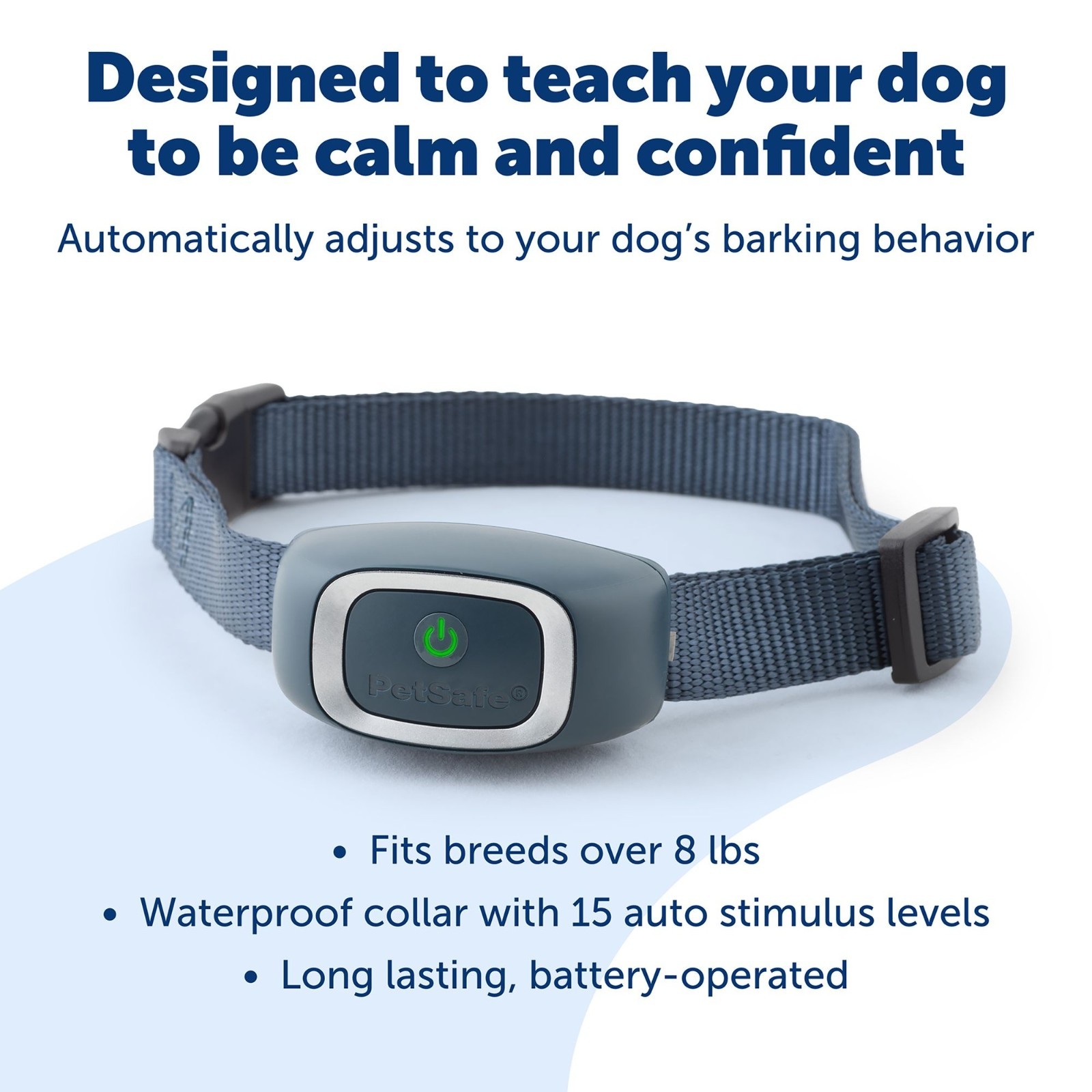 PetSafe Bark Control Collar - Waterproof Basic Bark Control Collar for Dogs 8 lb