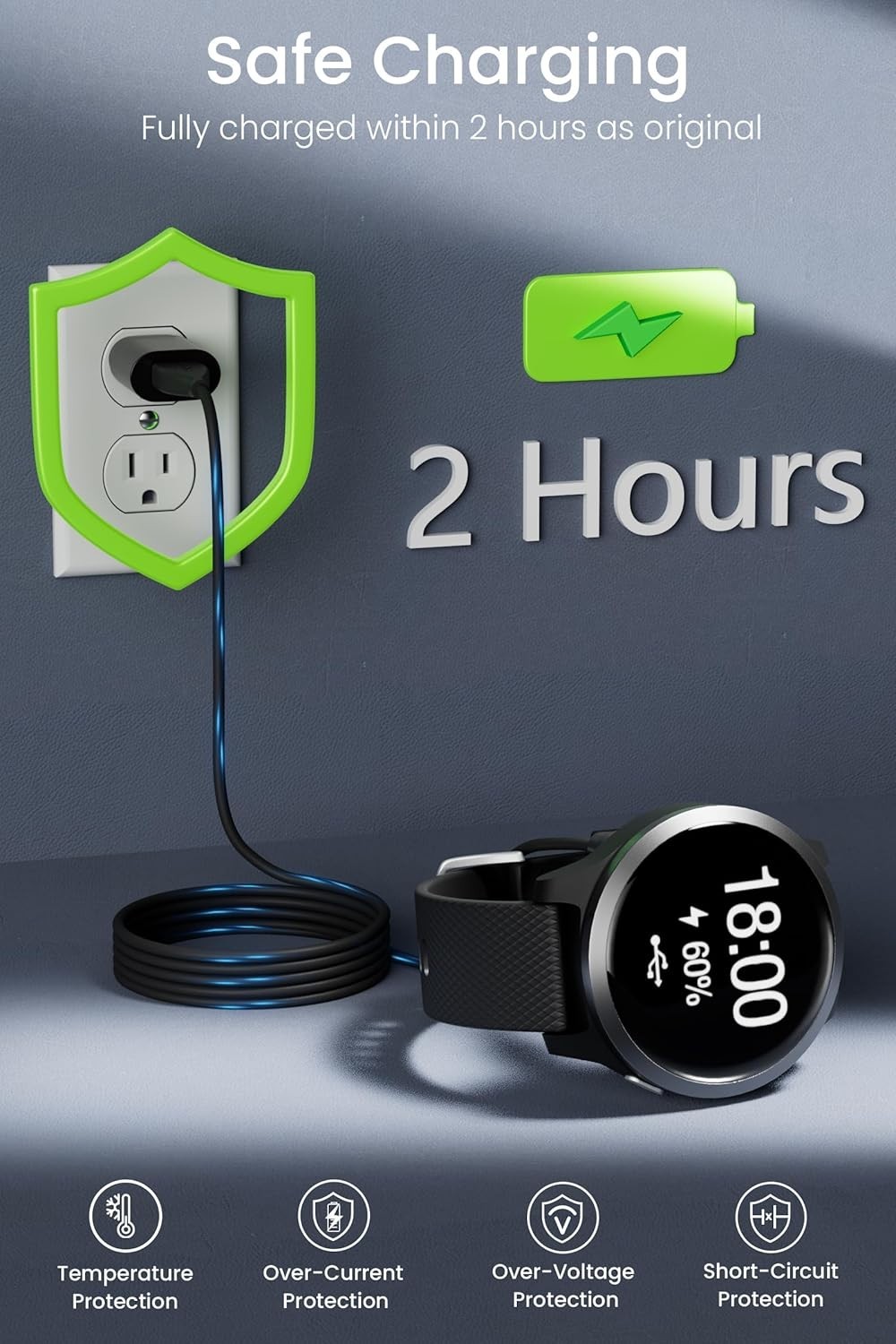 Versatile 3.3FT USB A Charging Cable for Garmin - 2 Pack for Active Lifestyles