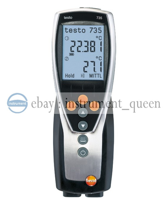 Testo 735-1 Compact Pro Thermometer, Displays/Saves Delta T, Min/Max (0560 7351)