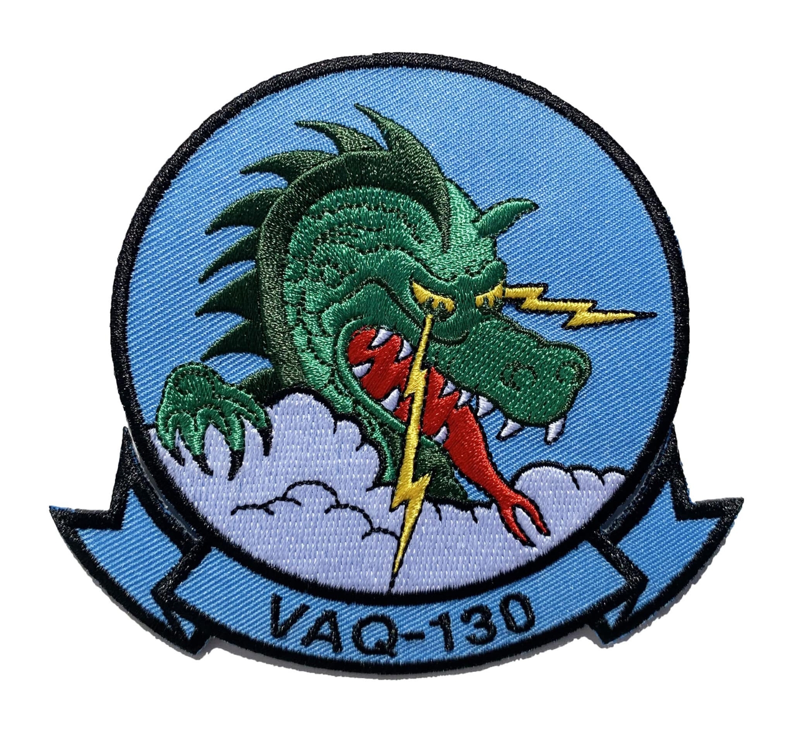 VAQ-130 Zappers Squadron Patch – Plastic Backing/Sew On, 4"