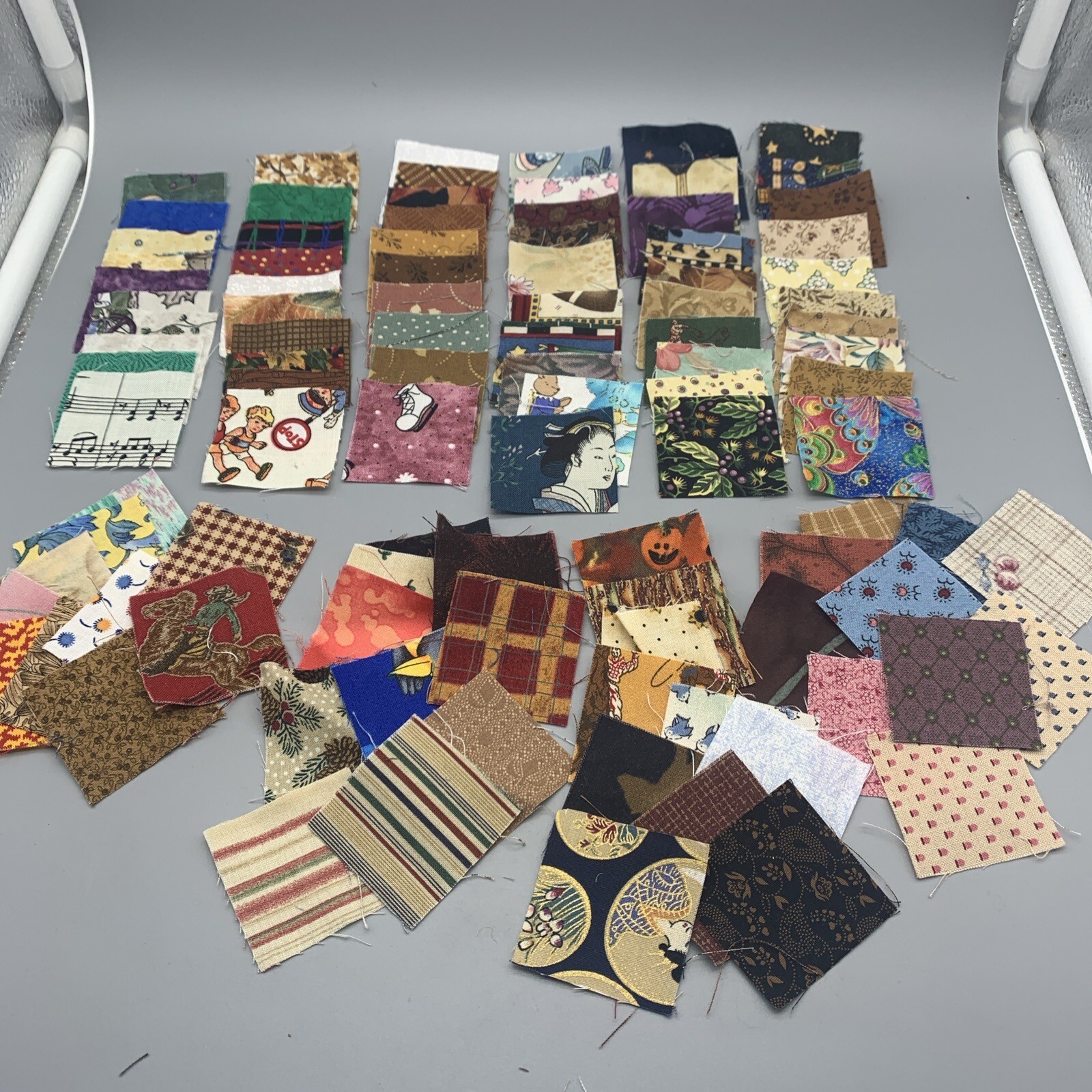 Lot of 100  1.75” Fabric Squares For Quilting/Crafts, Novelty & Artistic