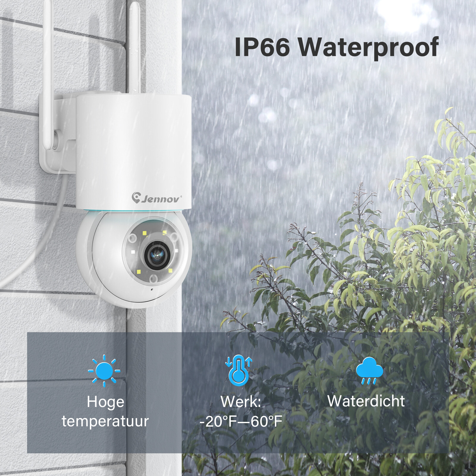 Jennov 10CH NVR 5MP Wireless Security Camera System WiFi Outdoor Audio PTZ 2TB