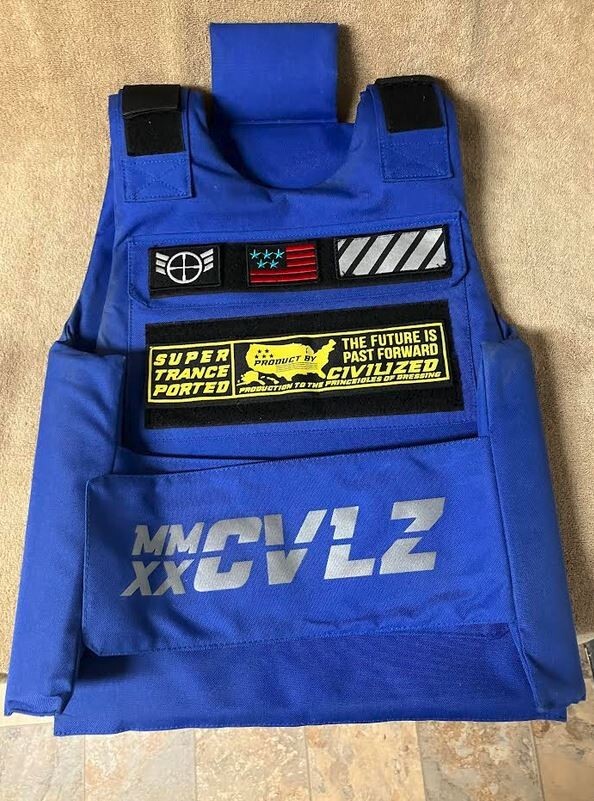 MOTORCYCLE 3M REFLECTIVE VEST MMXX-New 2023 Mmxx Cvlz-Utility Vest Royal Blue