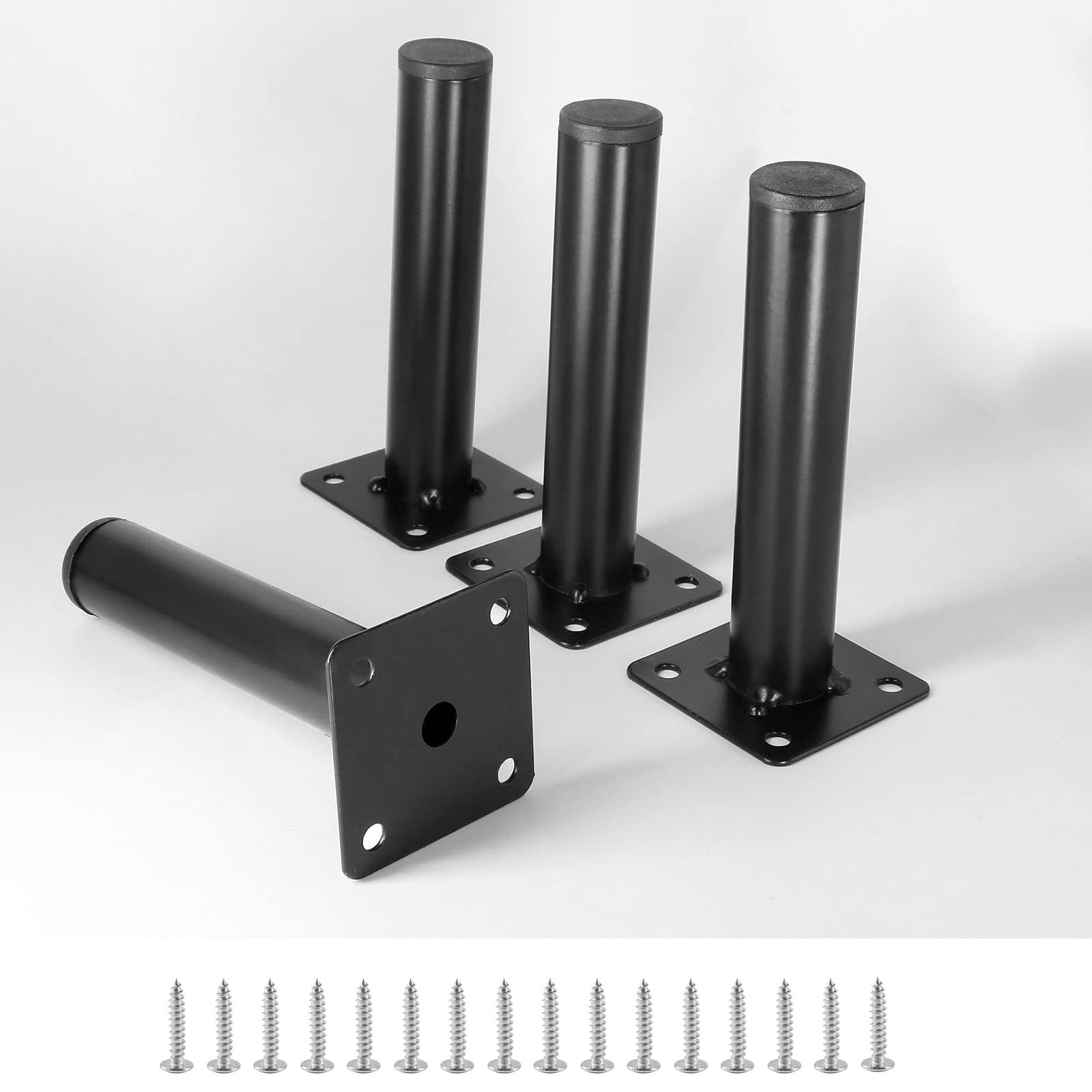 Masendelk Black Furniture Legs 5 Inch / 130mm, 4pcs Modern Sofa Legs Cabinet ...