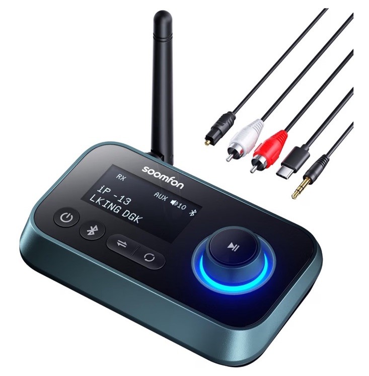SOOMFON Bluetooth Transmitter for TV 3-in-1 Bluetooth 5.0 Transmitter Receiver
