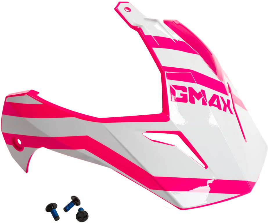 G-Max Visor with Screws for GM-11/S Helmets - Trapper Pink/White/Gray Motorcycle