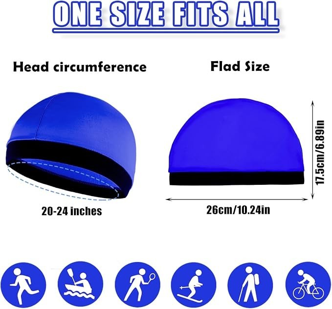 4 Pack Wave Cap Stocking Stretch Compression Long Lasting Skull Headwear