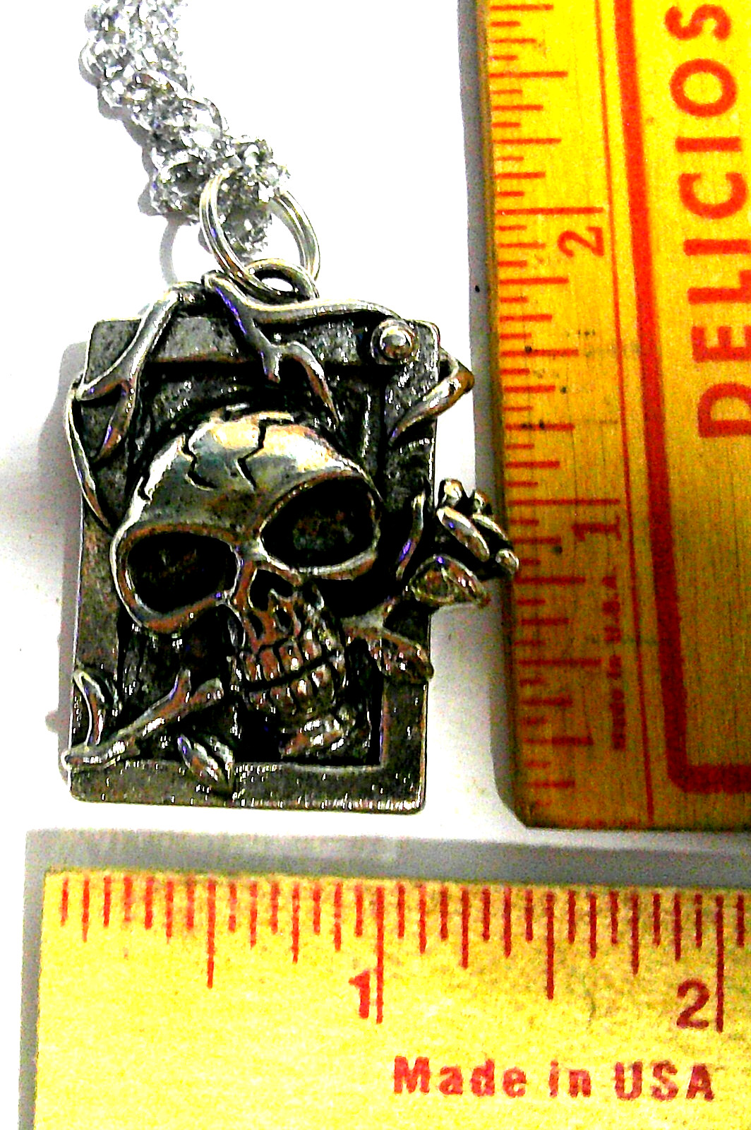 Grateful Dead necklace vintage collectible skull rose jewelry music memorabilia