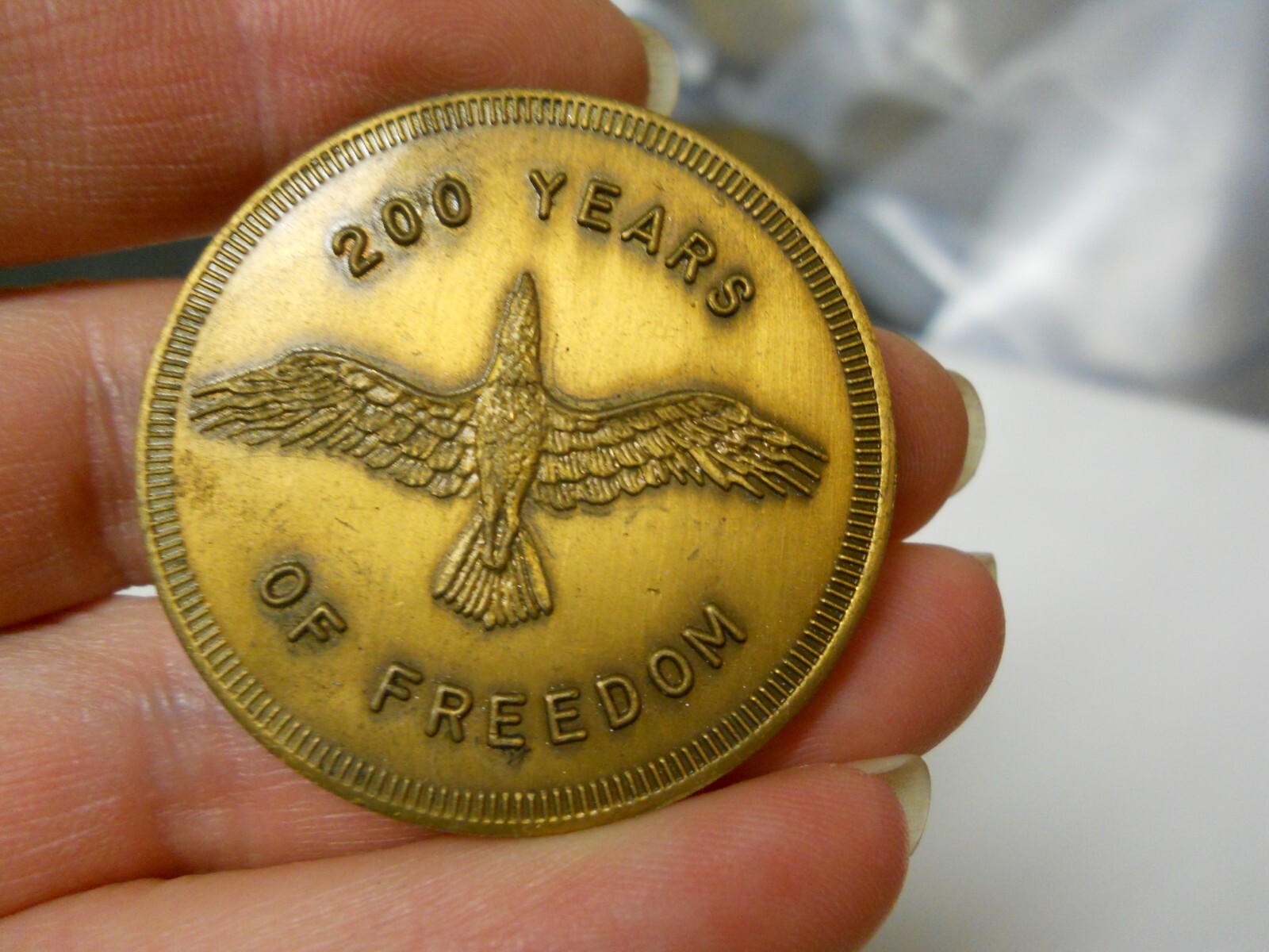 x5 NASA Bicentennial Brass Dual Challenge Coins 1776-1976 200 Years of Freedom