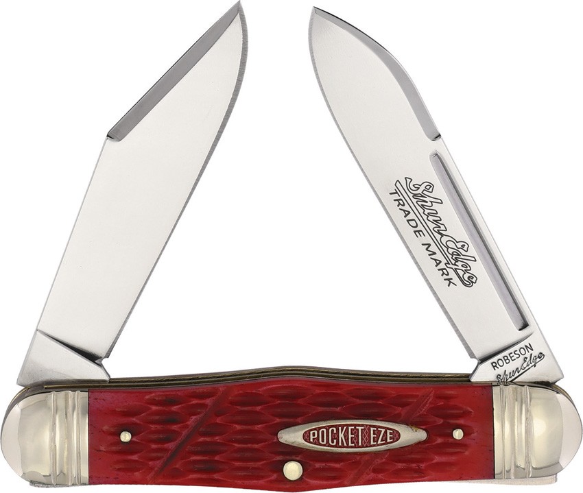 Robeson Swellcenter Moose Red Jigged Folding Stainless Pocket Knife B622225