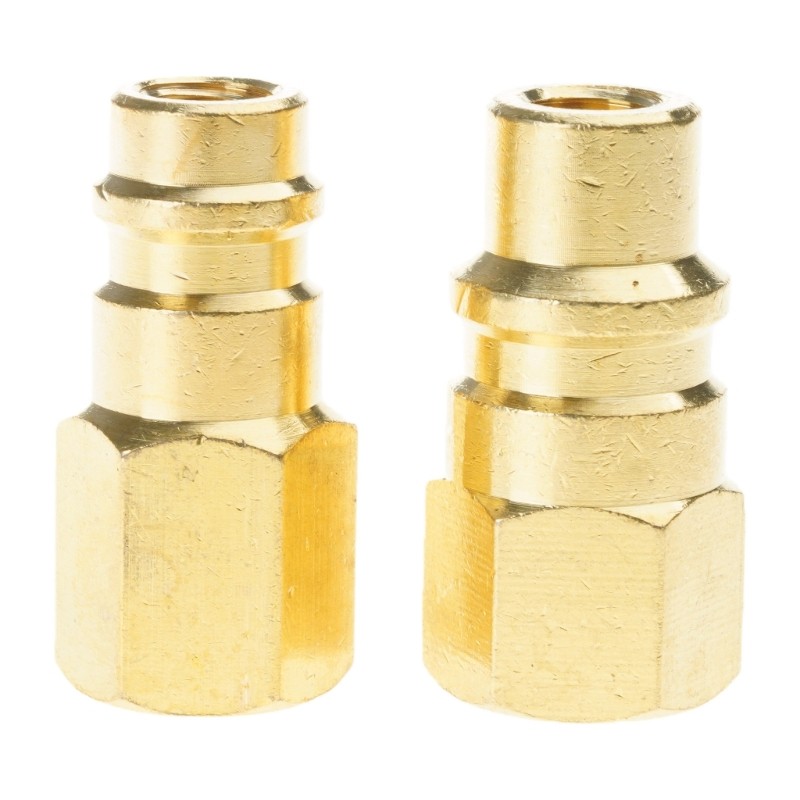 2PCS Car Refrigeration Conversion Kit Metal Threaded Adapters Valves Components
