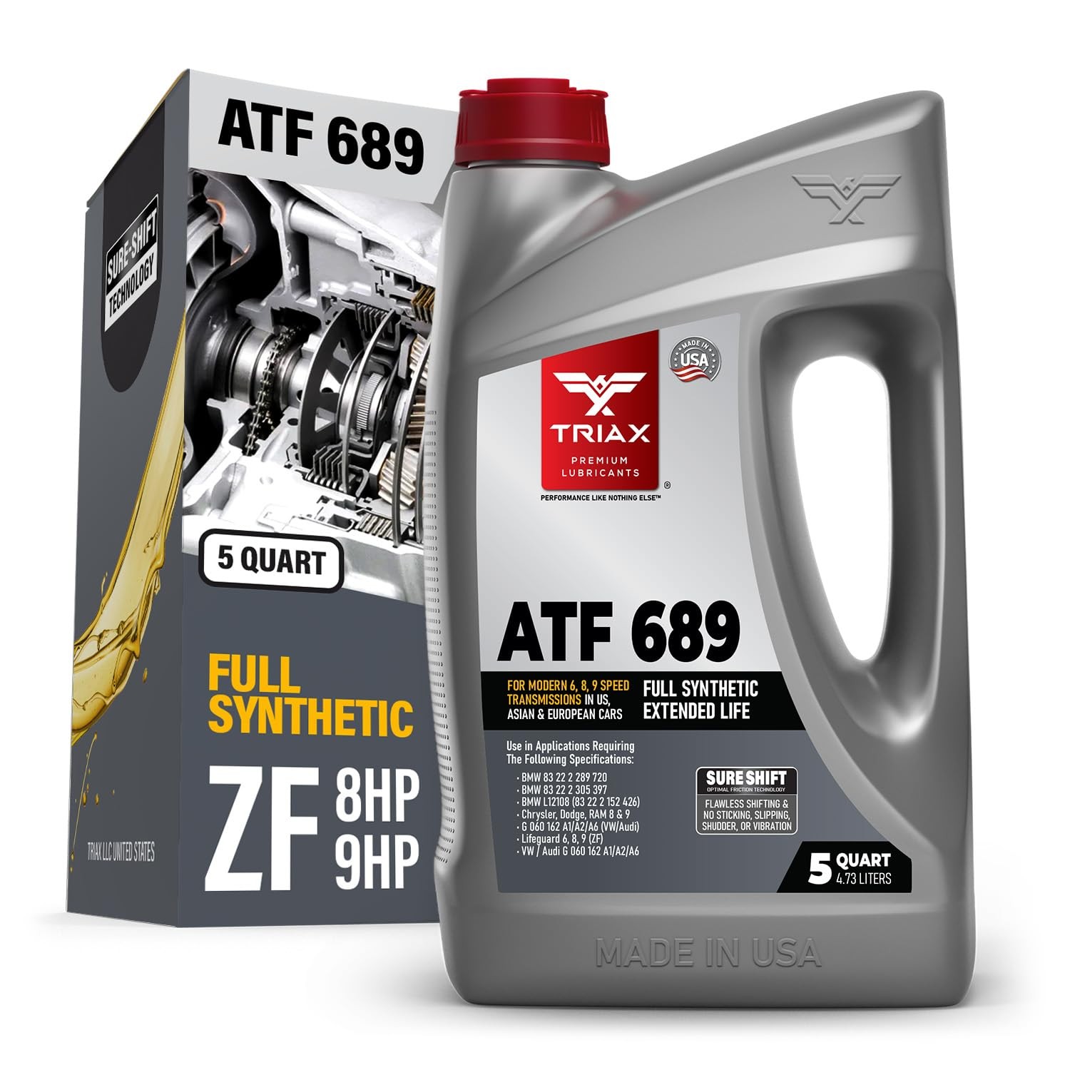 TRIAX ATF 689 Full Synthetic for ZF 6HP, 8HP, 9HP Transmissions | 5 Quart