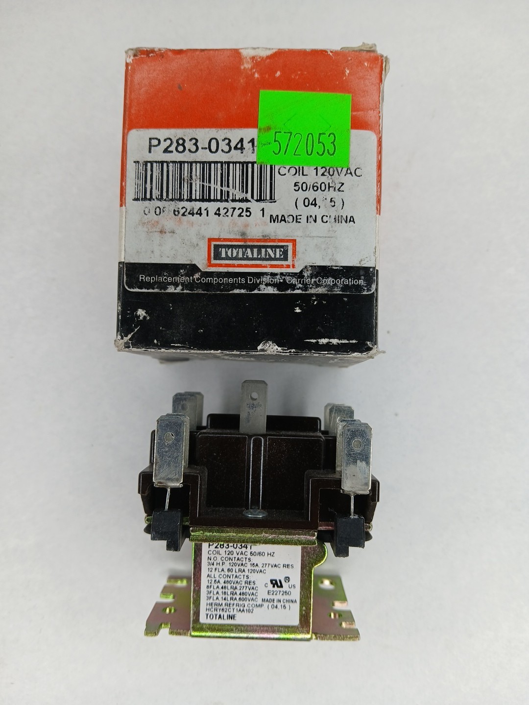 TOTALINE P283-0341 RELAY 120 VAC 50/60HZ