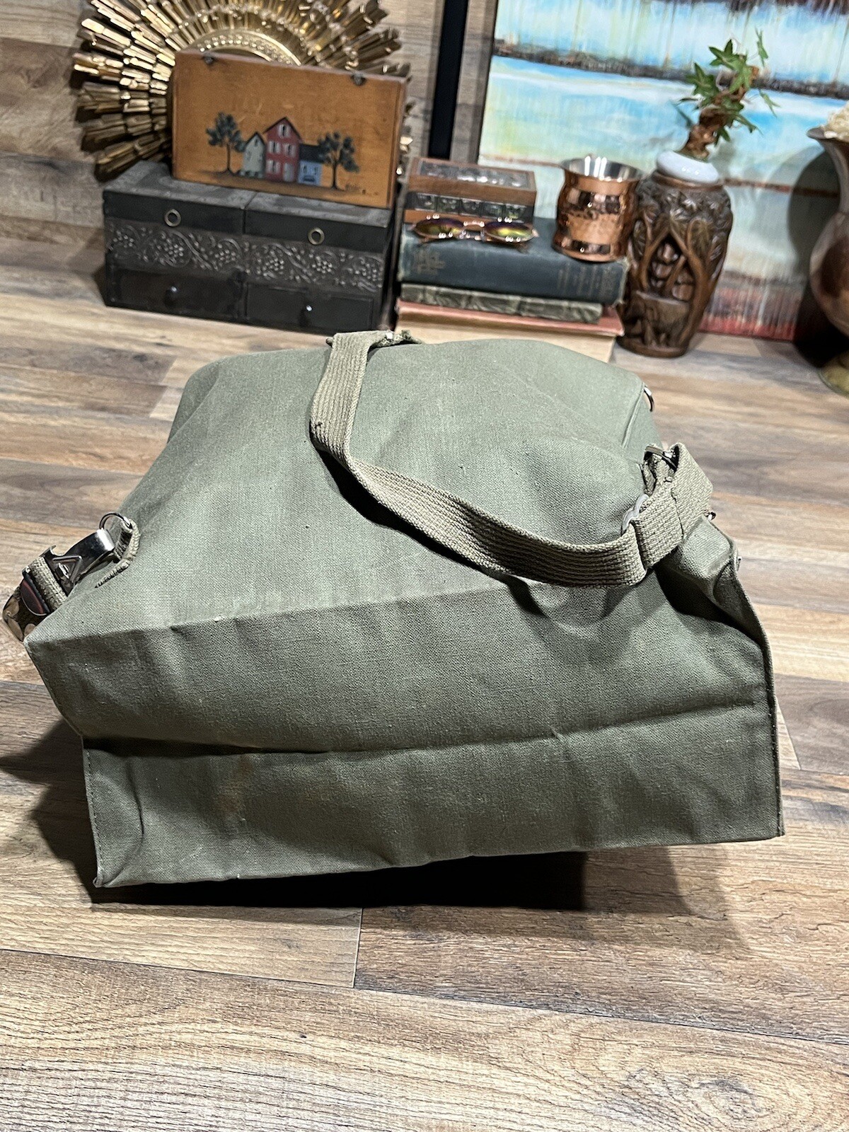 WFS Alpine D’Ring Pack VTG Green Canvas Boy Scouts Garment/Laundry