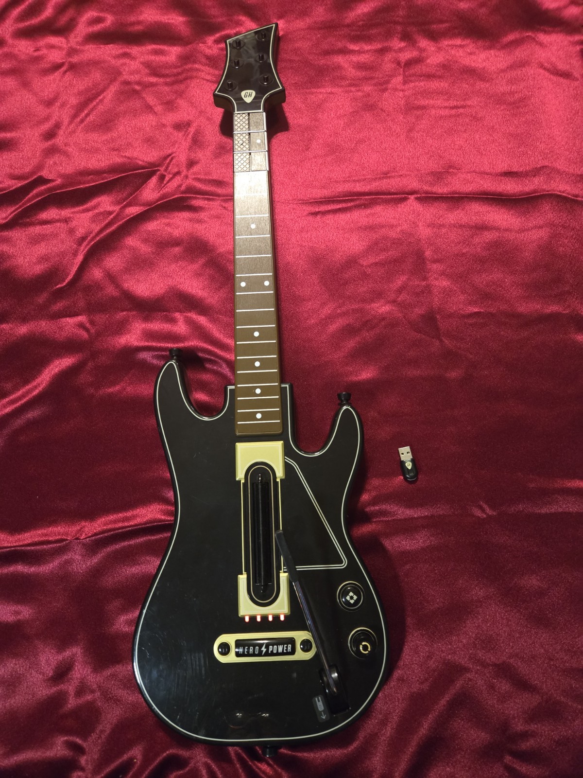 Guitar Hero Live PS3 Wireless Guitar & USB Dongle Receiver - Tested - No Strap