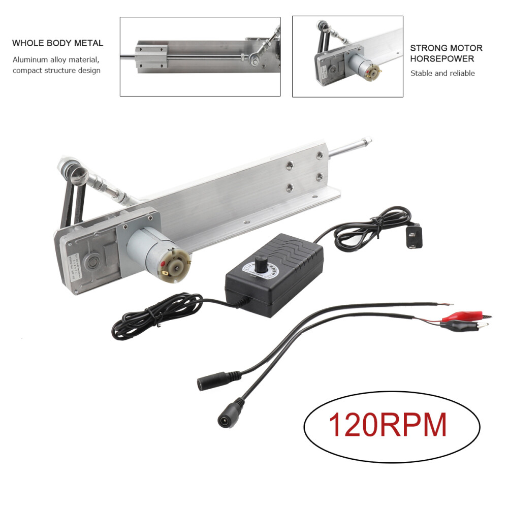 24V Cycling Electric Linear Motion Actuator Reciprocating Motor 6" Stroke 120RPM