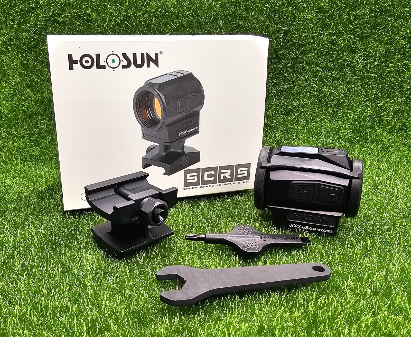 Holosun SCRS Solar Charging System 2 MOA Green Dot Rifle Sight - SCRS-GR-2