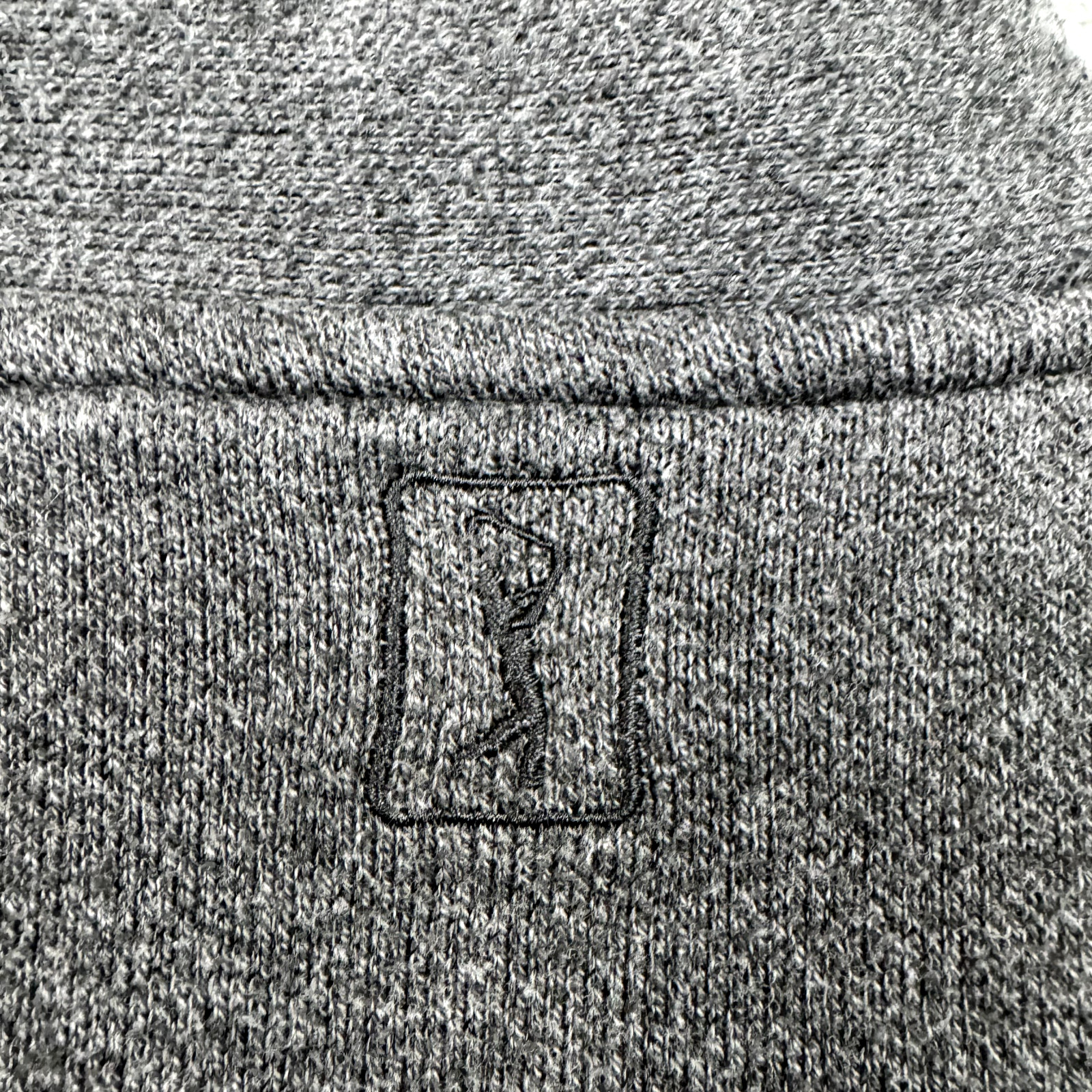 PGA Tour Sweater Large Gray 1/4 Zip Pullover Golf Performance Dadcore Outdoor