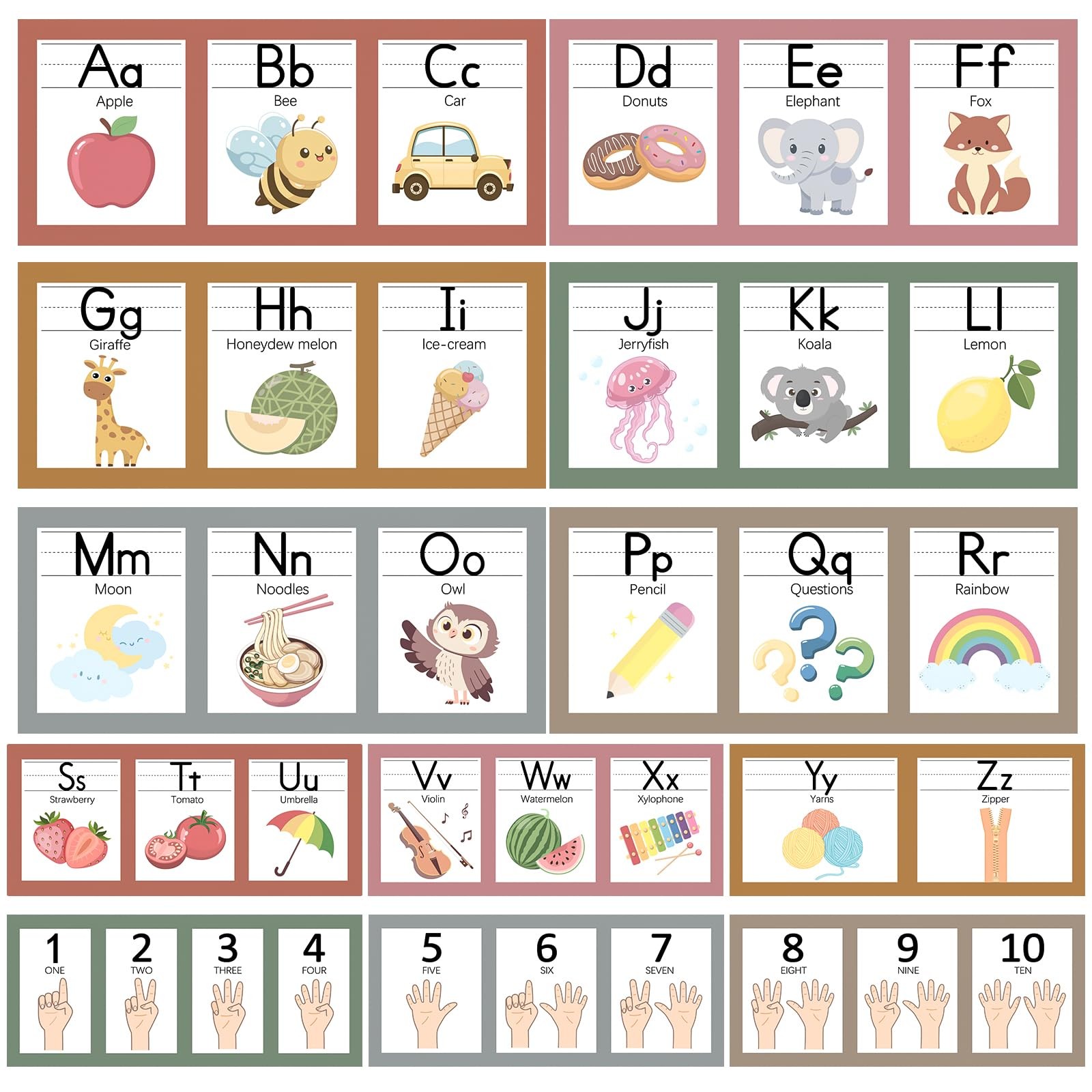 COCHIE Boho Alphabet for Classroom Wall Decorations Kindergarten Preschool, A...