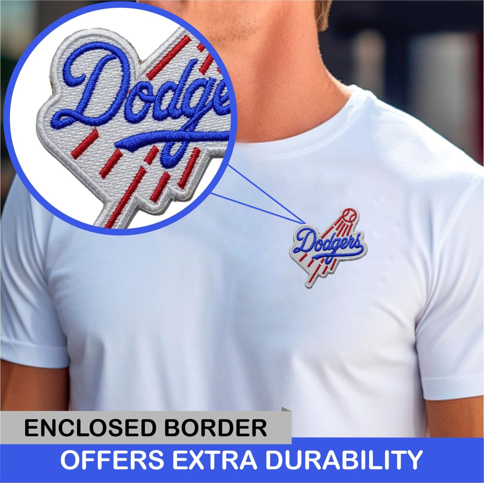 Los Angeles Dodgers Baseball Logo Iron On Patch - Sew Patch - Embroidered Patch