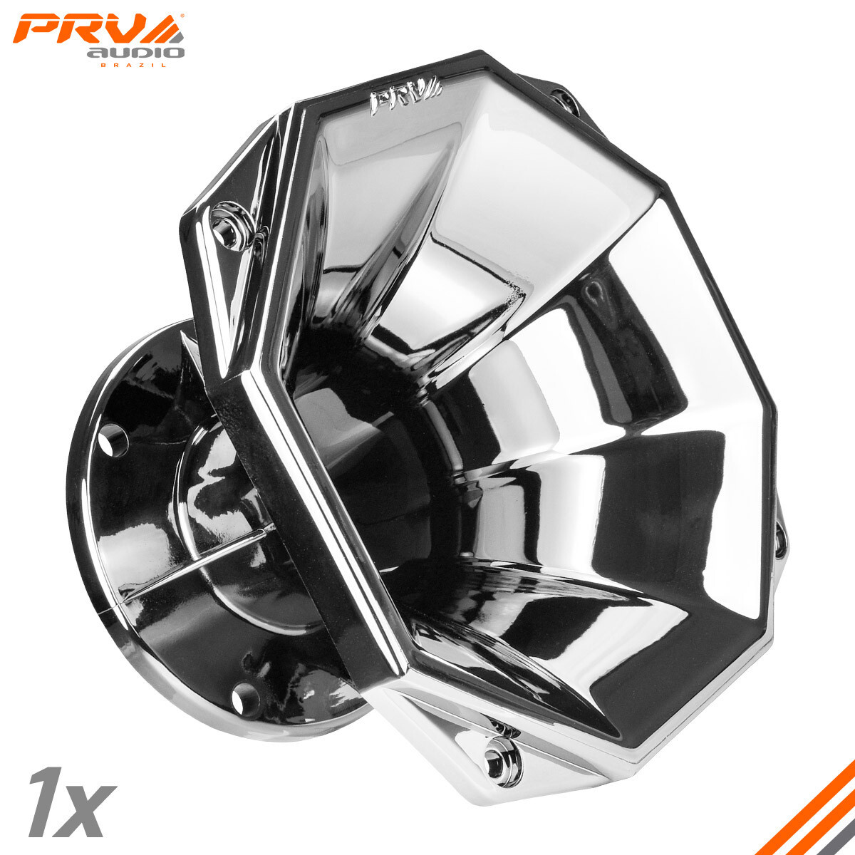 1x PRV Horn WGP14-50X Chrome 2” Exit 4 Bolt Compact Waveguide for 2 Inch Driver