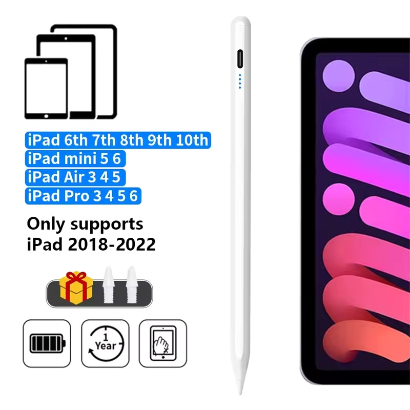 Stylus Pen for iPad 2018-2025, Apple Pencil for iPad 11th A16/10/9/8/7/6 Gen