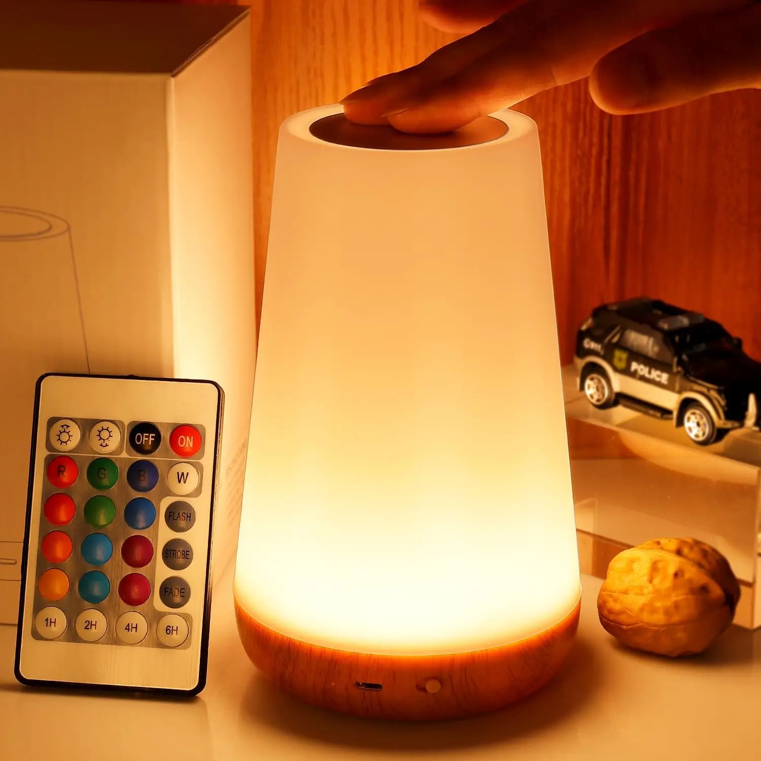 13-Color RGB Night Light with Remote & Touch Control