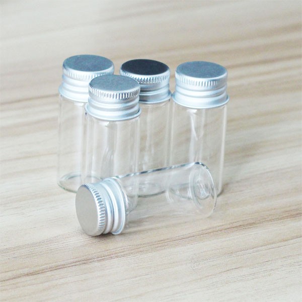 7ml Oils Screw Glass Bottles Perfume 10-100pcs Essential Mini Candy Aluminum