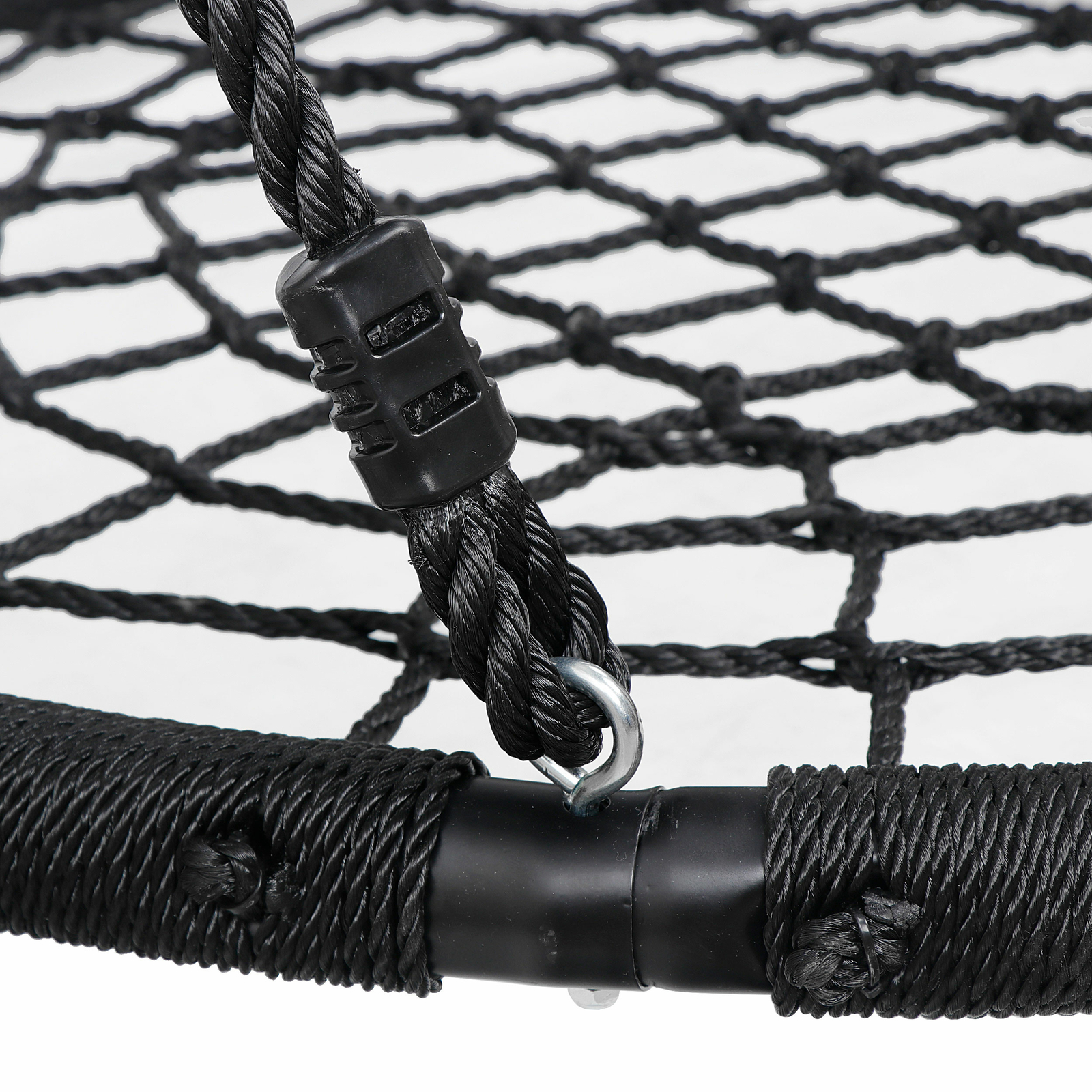 48'' Spider Web Tree Swing Net For Kids Max Weight Adjustable Height 600Lbs