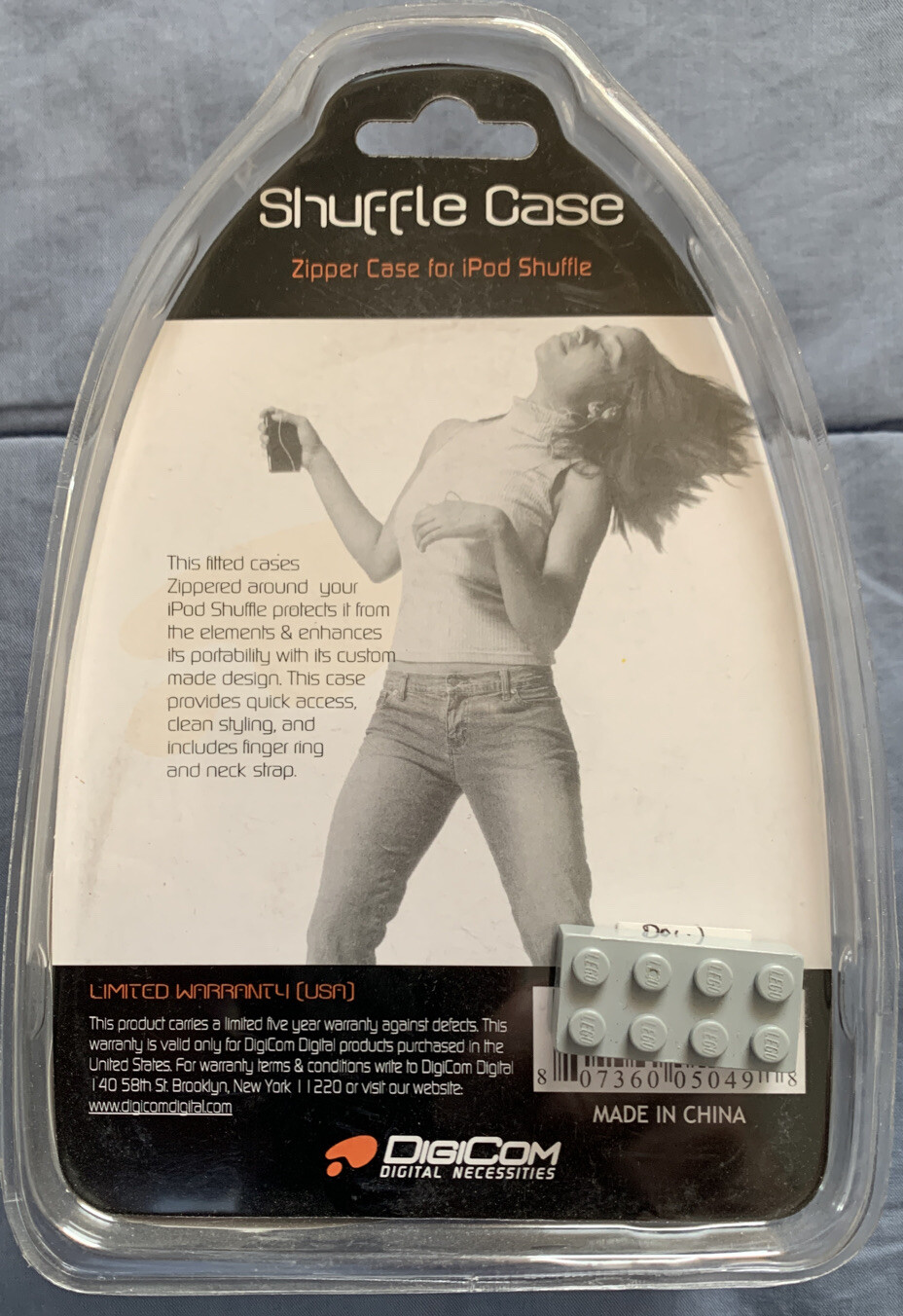 Digicom Case For Apple Shuffle 2 Pack Zipper Case With Fingerring And Neck Strap