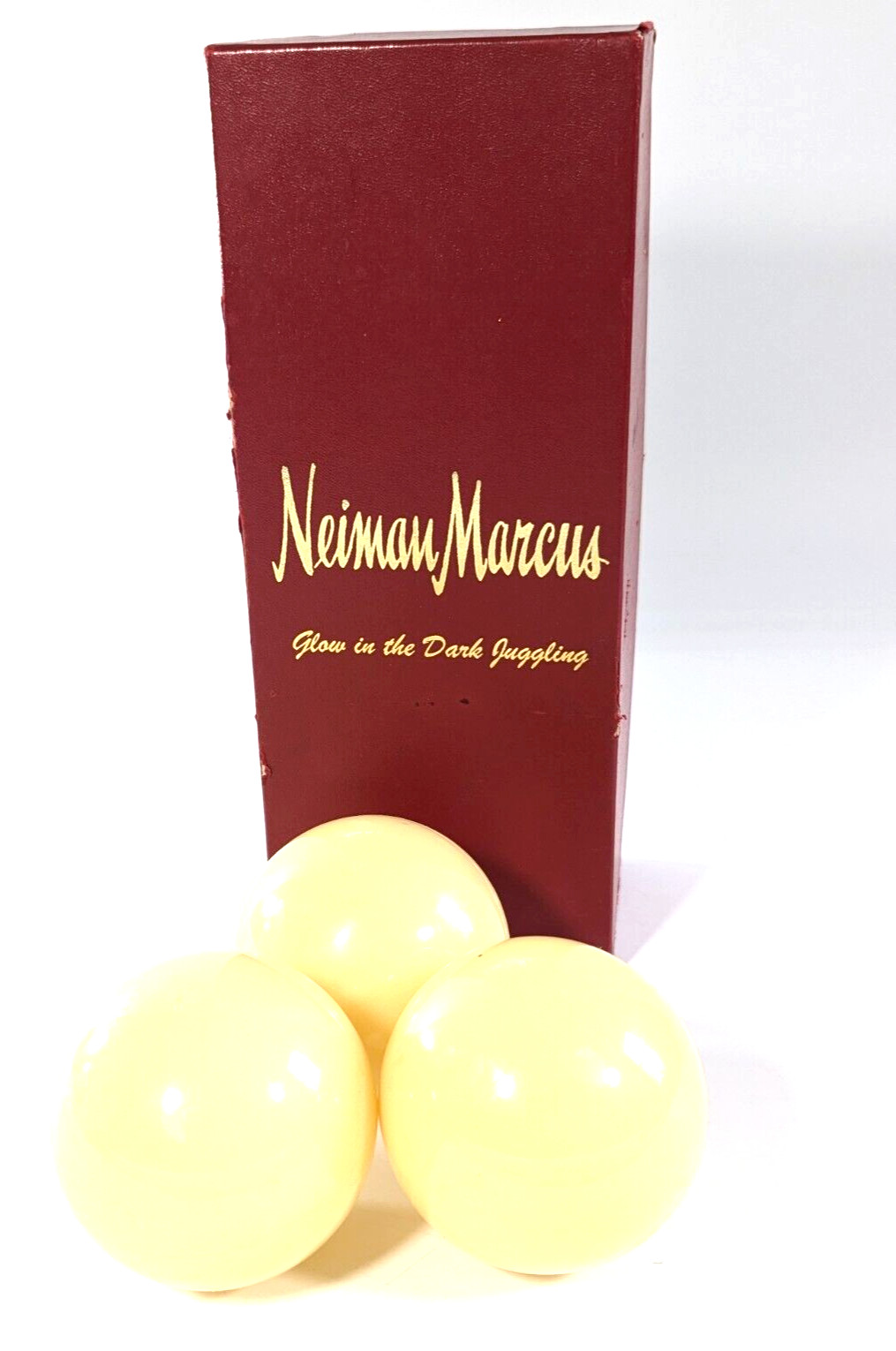 Neiman Marcus Juggling Balls, Glow In The Dark  Vintage Gag Gift Boxed Set