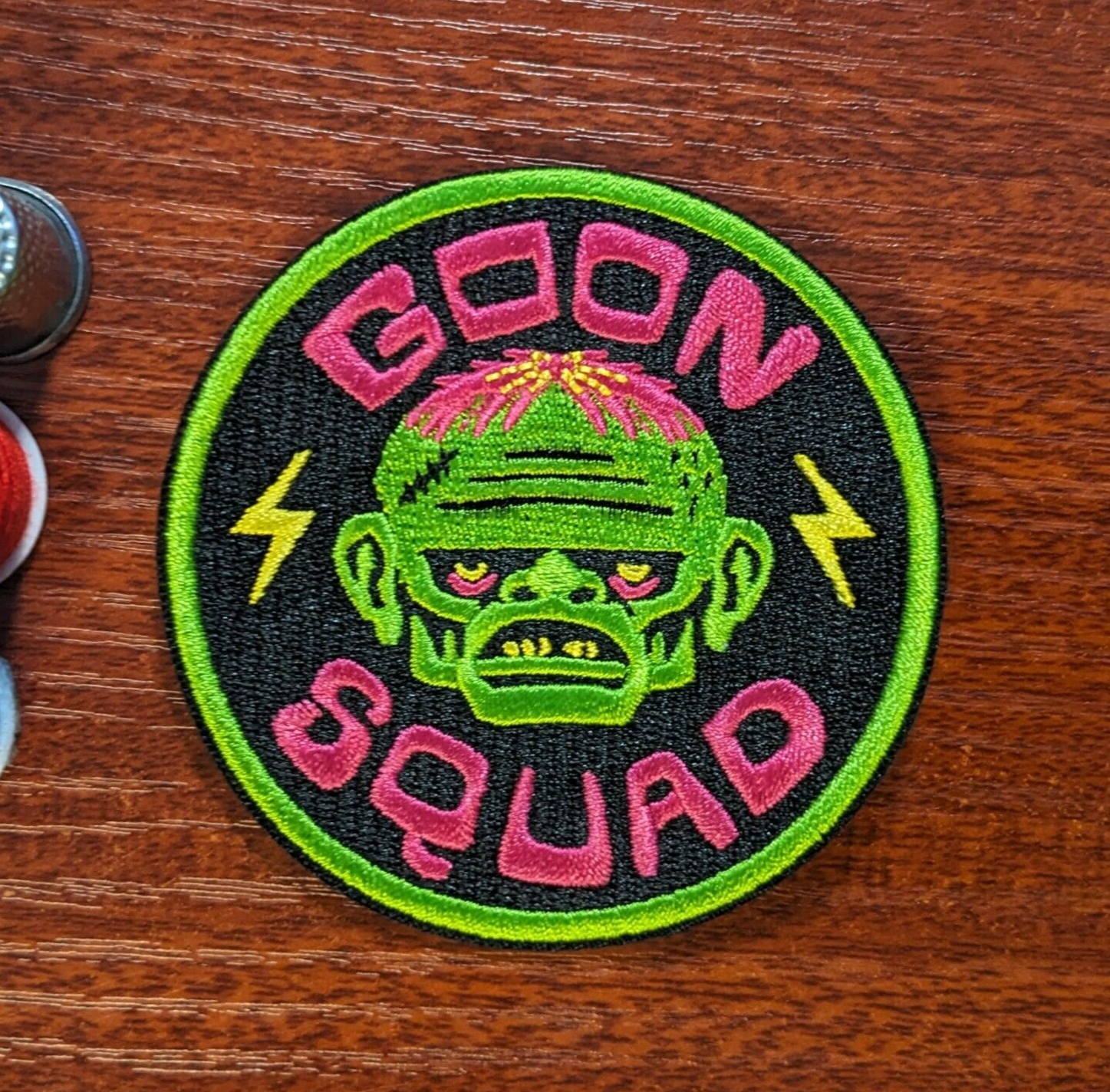 Goon Squad Patch Pink Hair Goblin Punk Goth Biker Embroidered Iron On Patch 3"