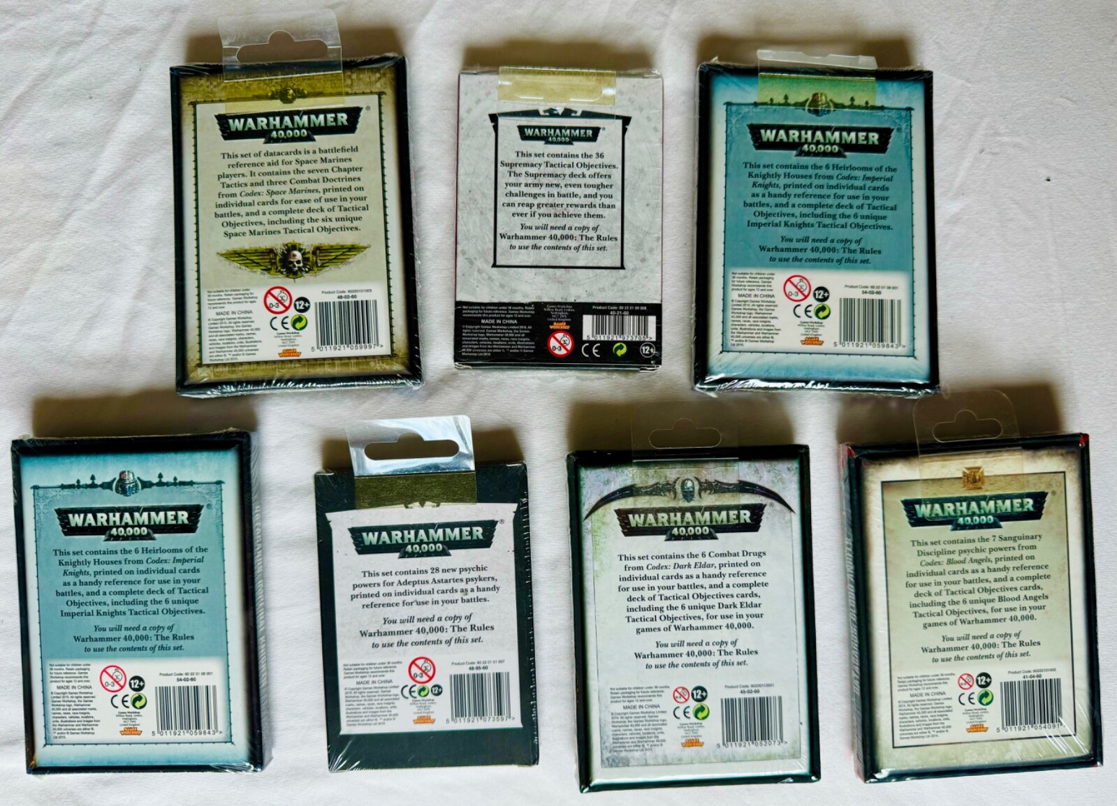 New~7th Ed. DATACARDS+OBJECTIVES=RARE OOP+SEALED~GW~Games Workshop WARHAMMER 40K