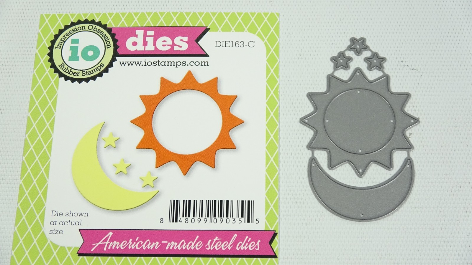 io Impression Obsession Metal Die DIE163-C Sun, Moon & Stars -Solar System Theme