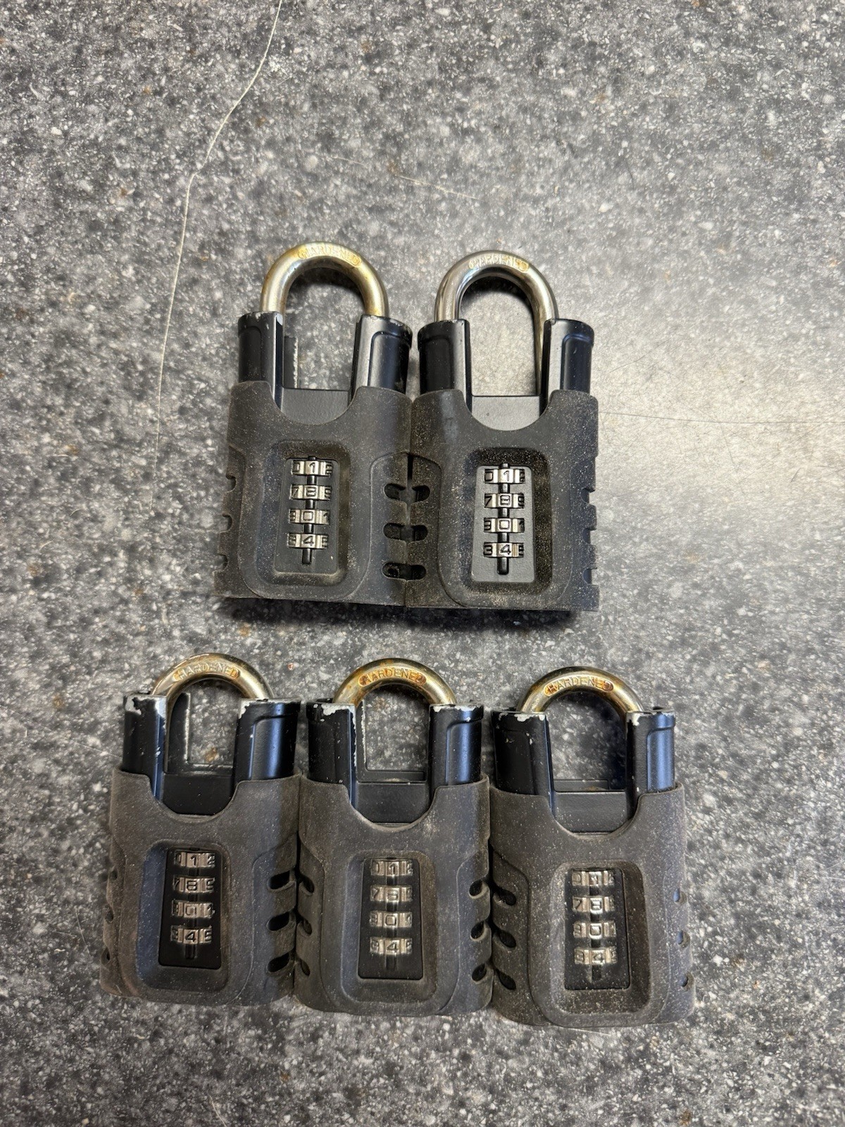 FJM Security SX-975 Combination Padlock Set of 5