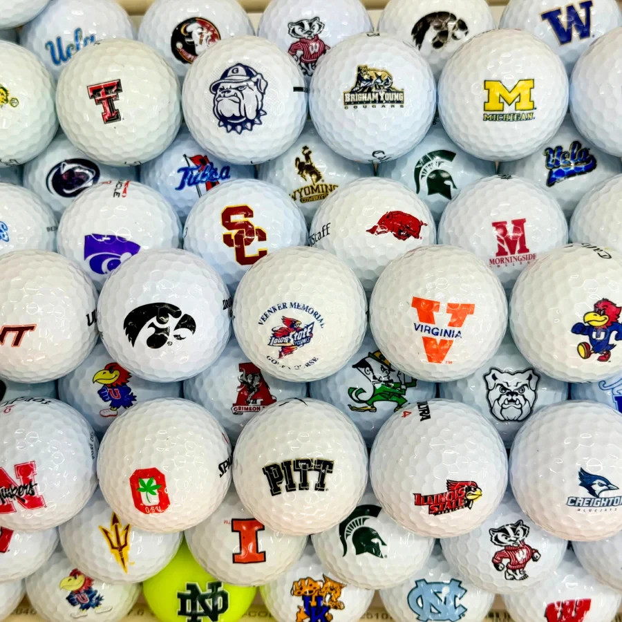 24 College Logo Golf Balls 5A Mint Condition FREE SHIPPING