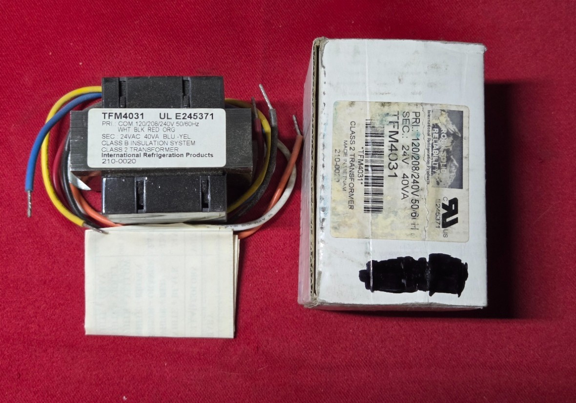 IRP TFM4031 Transformer Class 2, Primary: 120/208/240VAC Sec: 24V 40VA - NEW