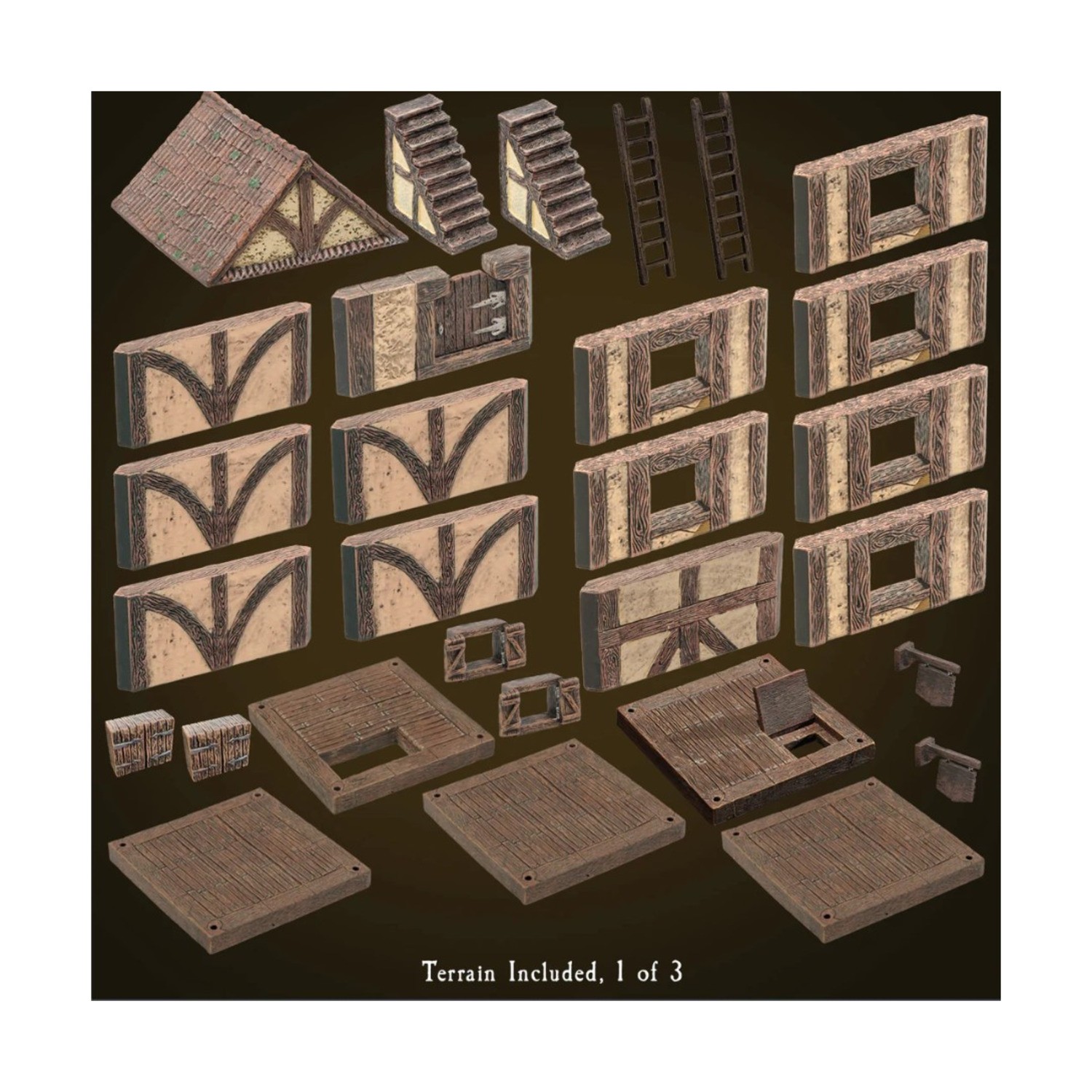 Dwarven Forge Fantasy Terrain 28mm Hamlet - City Mega Set NM