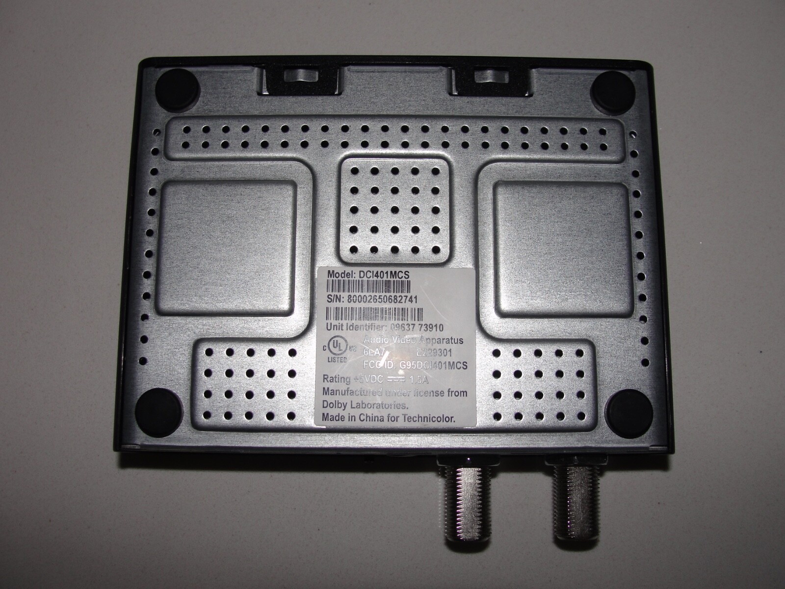 Technicolor DCI401MCS Converter With Remote. No Power Cable