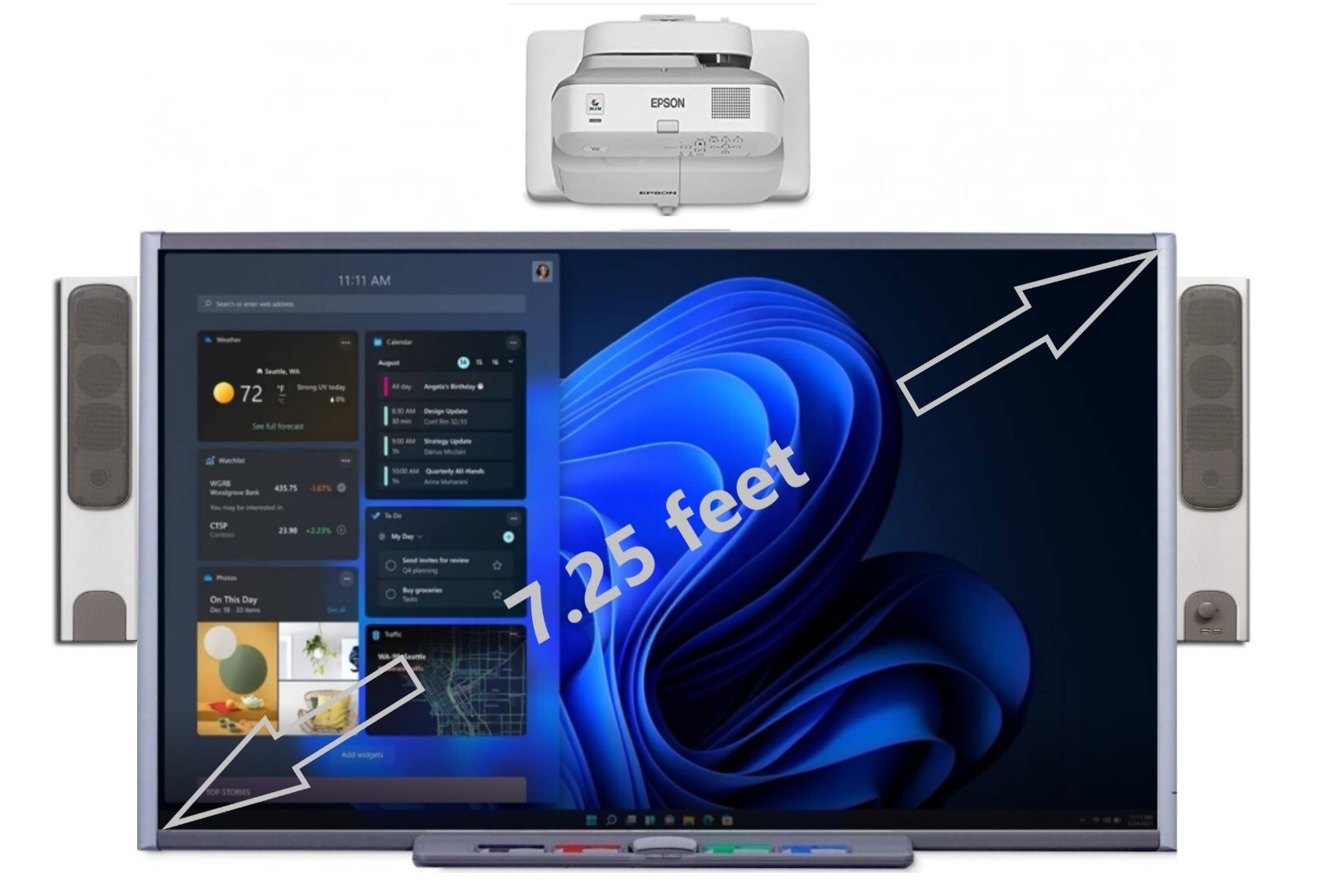 Interactive Smart Board system for classroom 87"