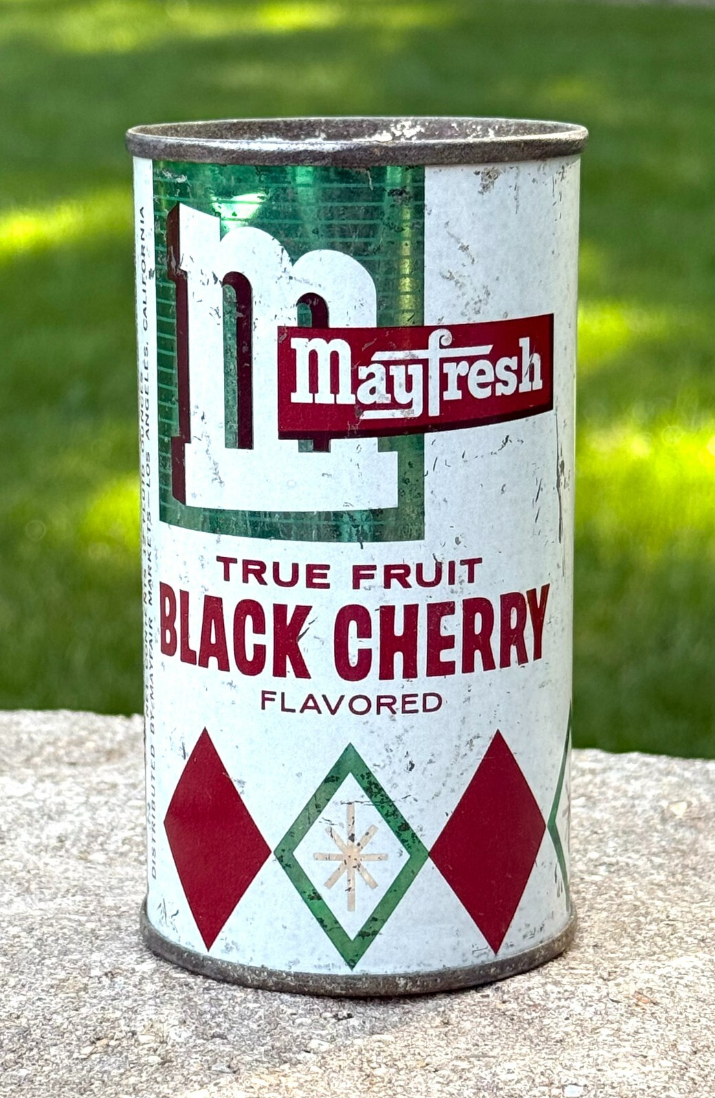 *Tough Flavor* Mayfresh Black Cherry Soda Flat Top Soda Can--Pre-Zip Code
